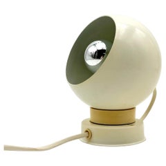 Vintage 1960s Reggiani Ivory Eyeball Lamp - MCM Design Italian Lighting