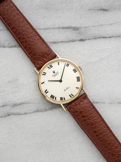Vintage 1960s Rolex Cellini 3833 14K Yellow Gold White Roman Dial Manual 32mm