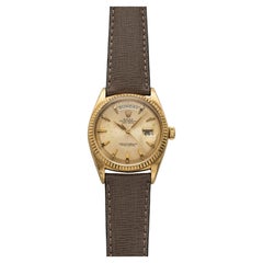 Vintage 1960s Rolex Day-Date 1803 18k YG Champagne Claw Dial Auto 36mm