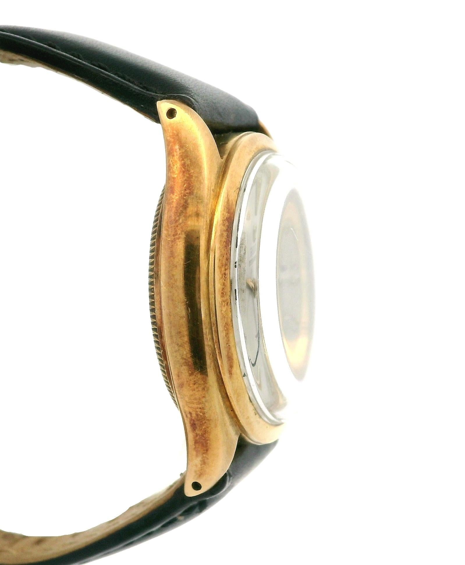 Vintage 1960's Rolex Oyster Perpetual 14k Yellow Gold 34mm Wrist Watch Ref 6084 Bon état - En vente à Montclair, NJ