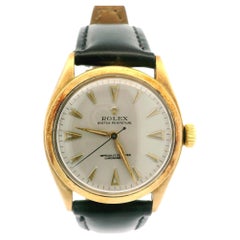 Vintage 1960's Rolex Oyster Perpetual 14k Yellow Gold 34mm Wrist Watch Ref 6084