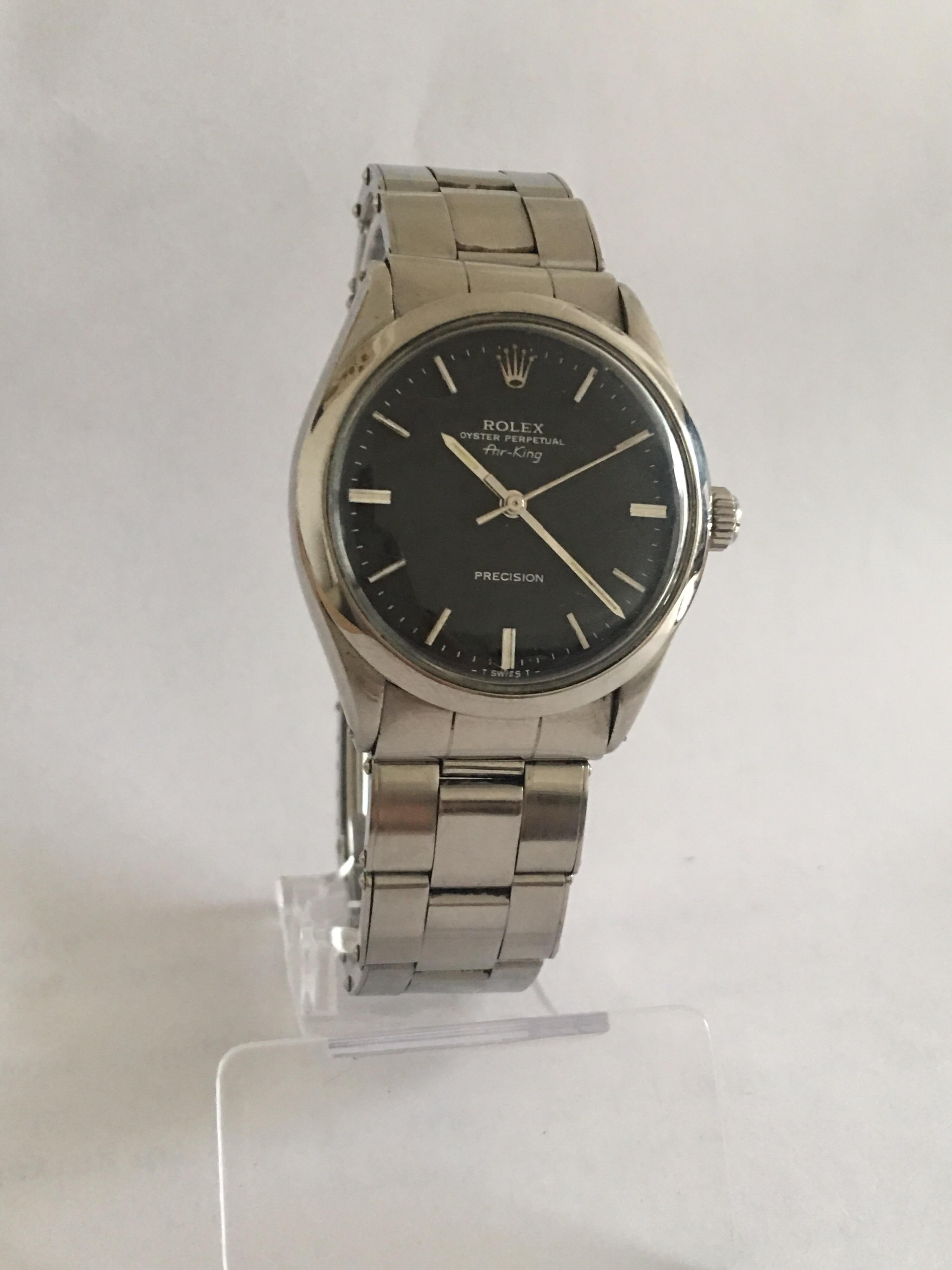 Vintage 1960s Rolex Oyster Perpetual Air-King Precision, 1520 For Sale 8