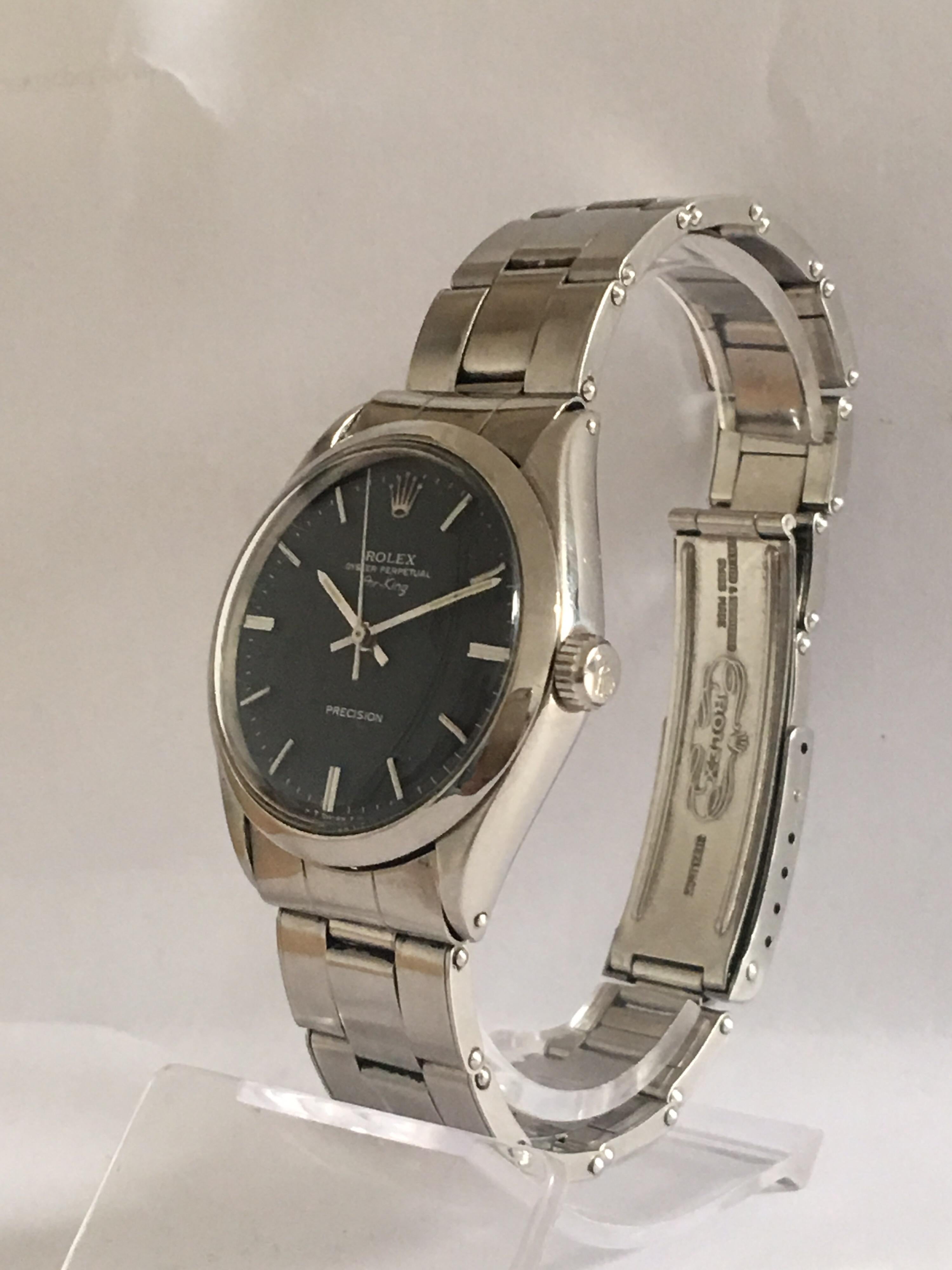 Vintage 1960s Rolex Oyster Perpetual Air-King Precision, 1520 For Sale 10