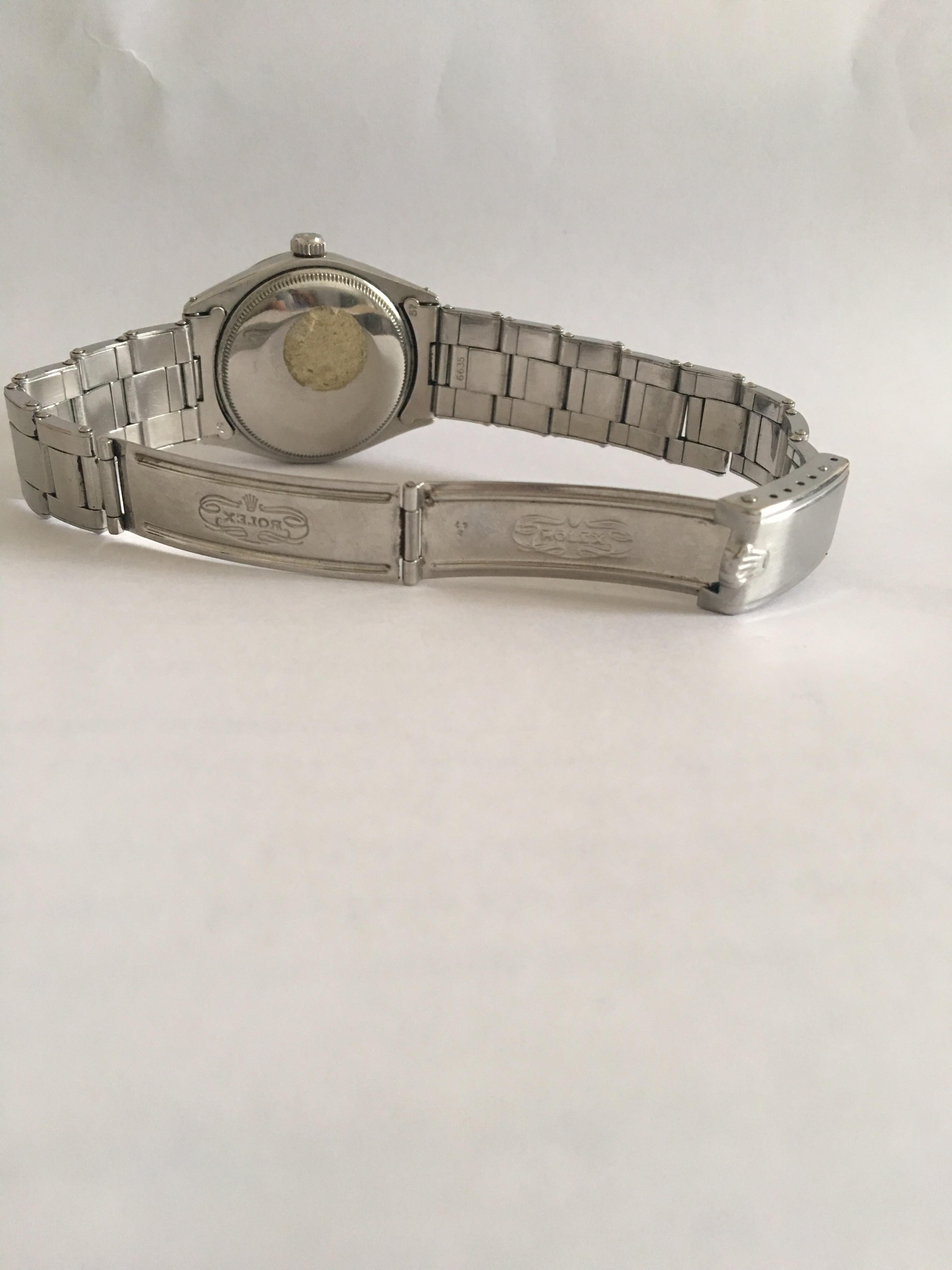Vintage 1960s Rolex Oyster Perpetual Air-King Precision, 1520 For Sale 11