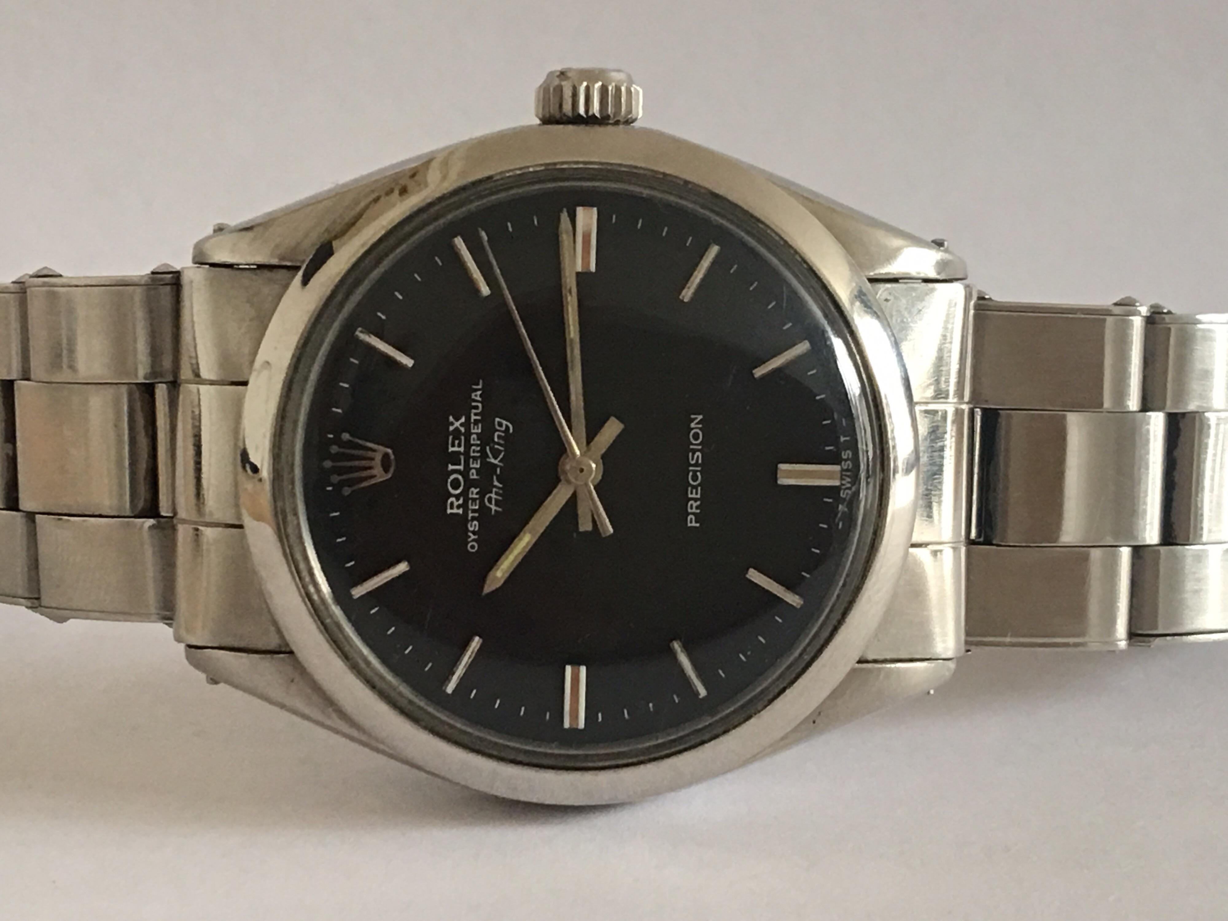 Vintage 1960s Rolex Oyster Perpetual Air-King Precision, 1520 In Good Condition For Sale In Carlisle, GB