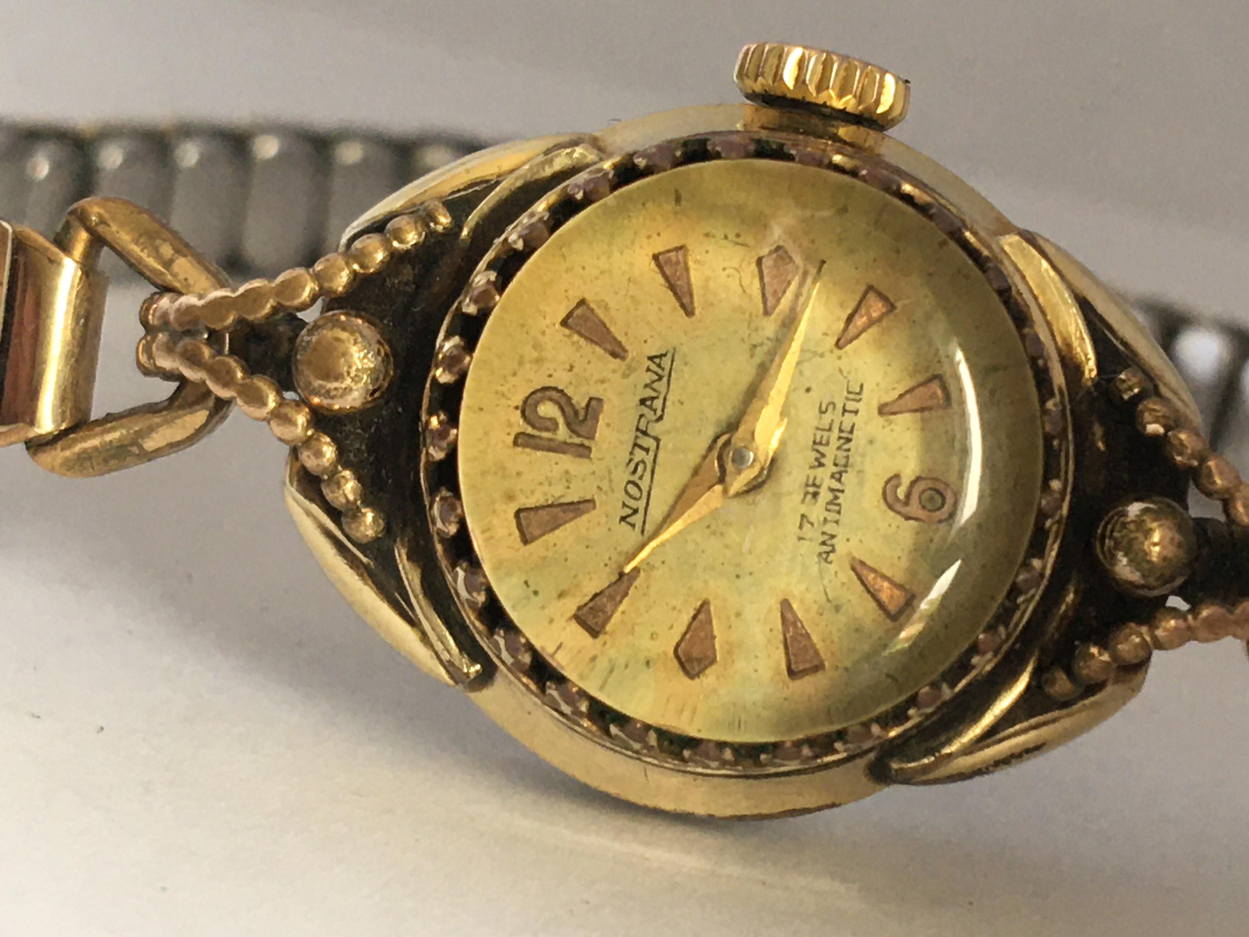 Vintage 1960s Rolled Gold Ladies Mechanical Watch For Sale 3
