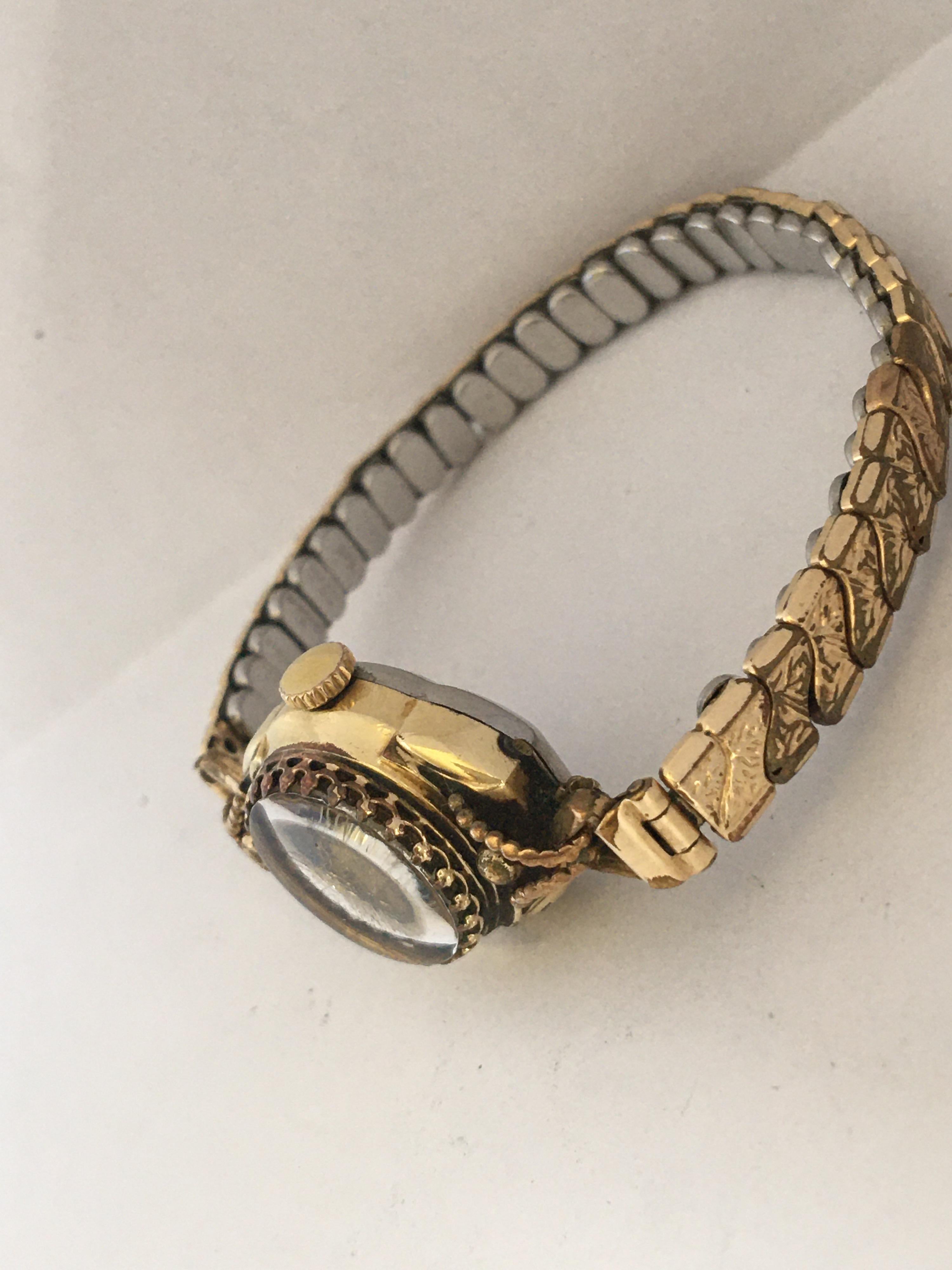 Vintage 1960s Rolled Gold Ladies Mechanical Watch For Sale 1