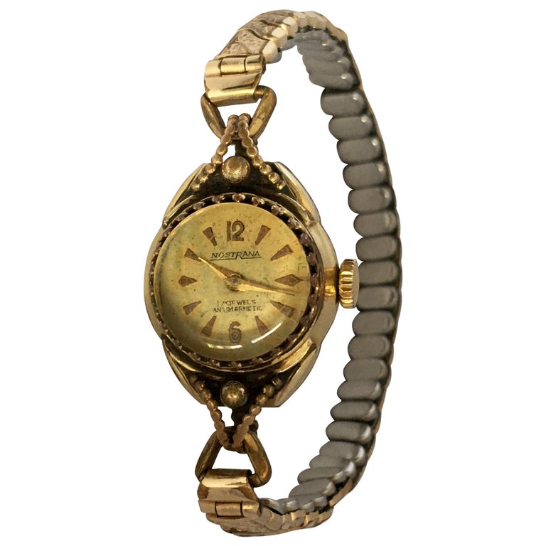 Vintage 1960s Rolled Gold Ladies Mechanical Watch For Sale at 1stDibs