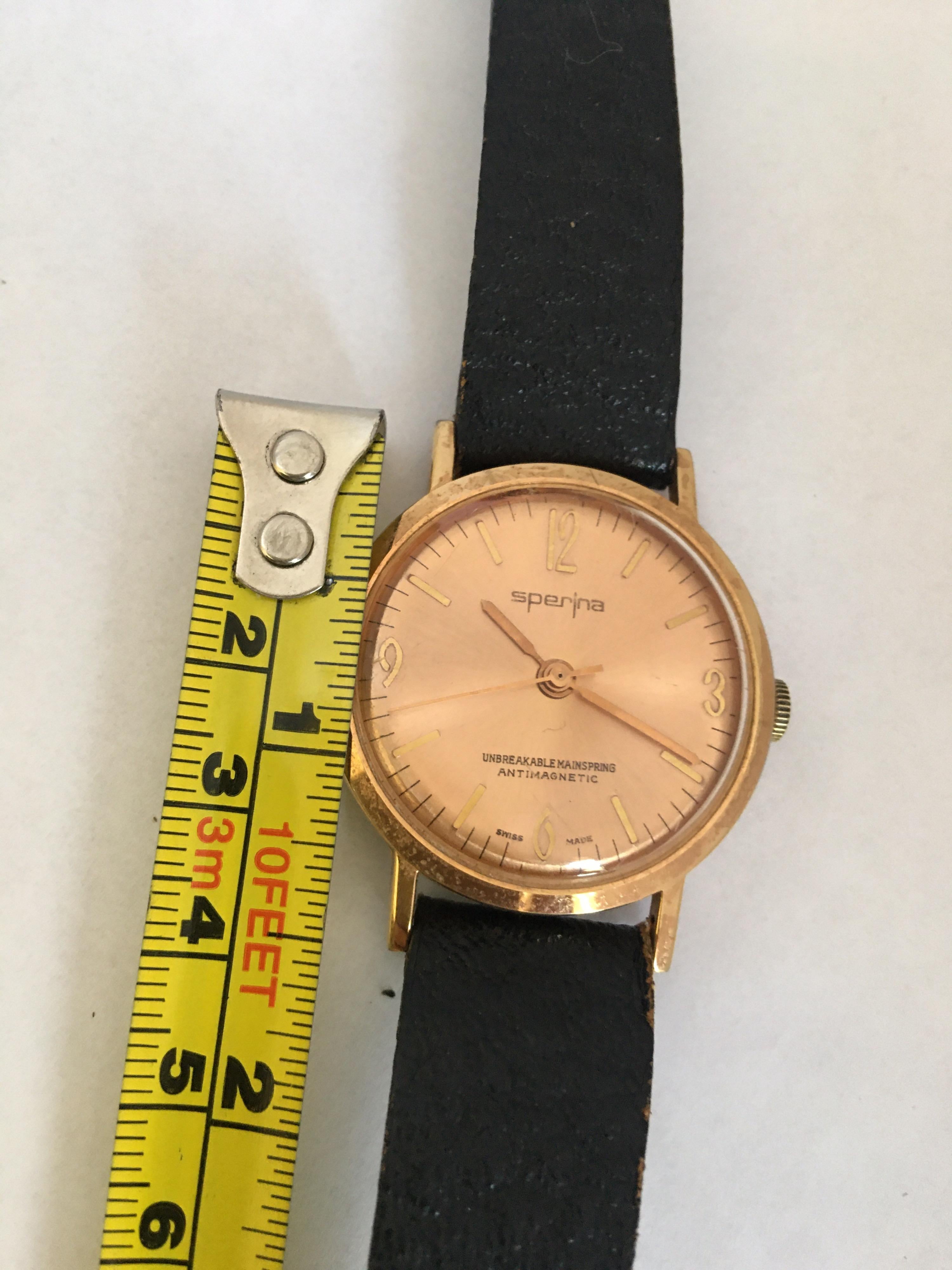 Vintage 1960s Rose Gold-Plated Automatic Watch For Sale 2