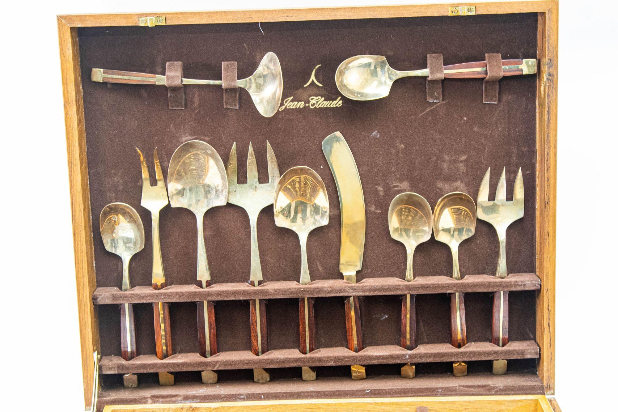 bronze and rosewood cutlery