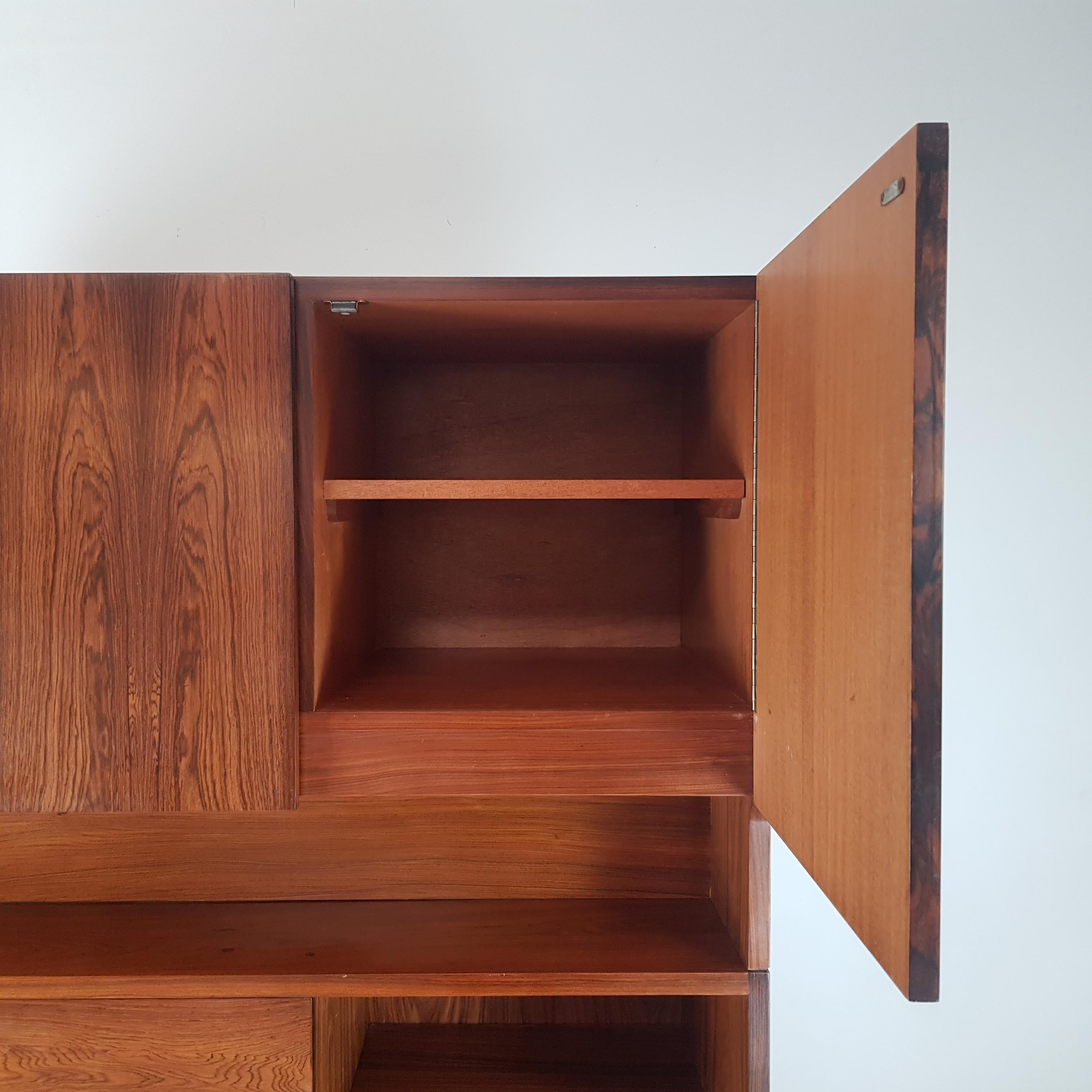 Vintage 1960s Rosewood Wall Unit by Robert Heritage for Archie Shine For Sale 4