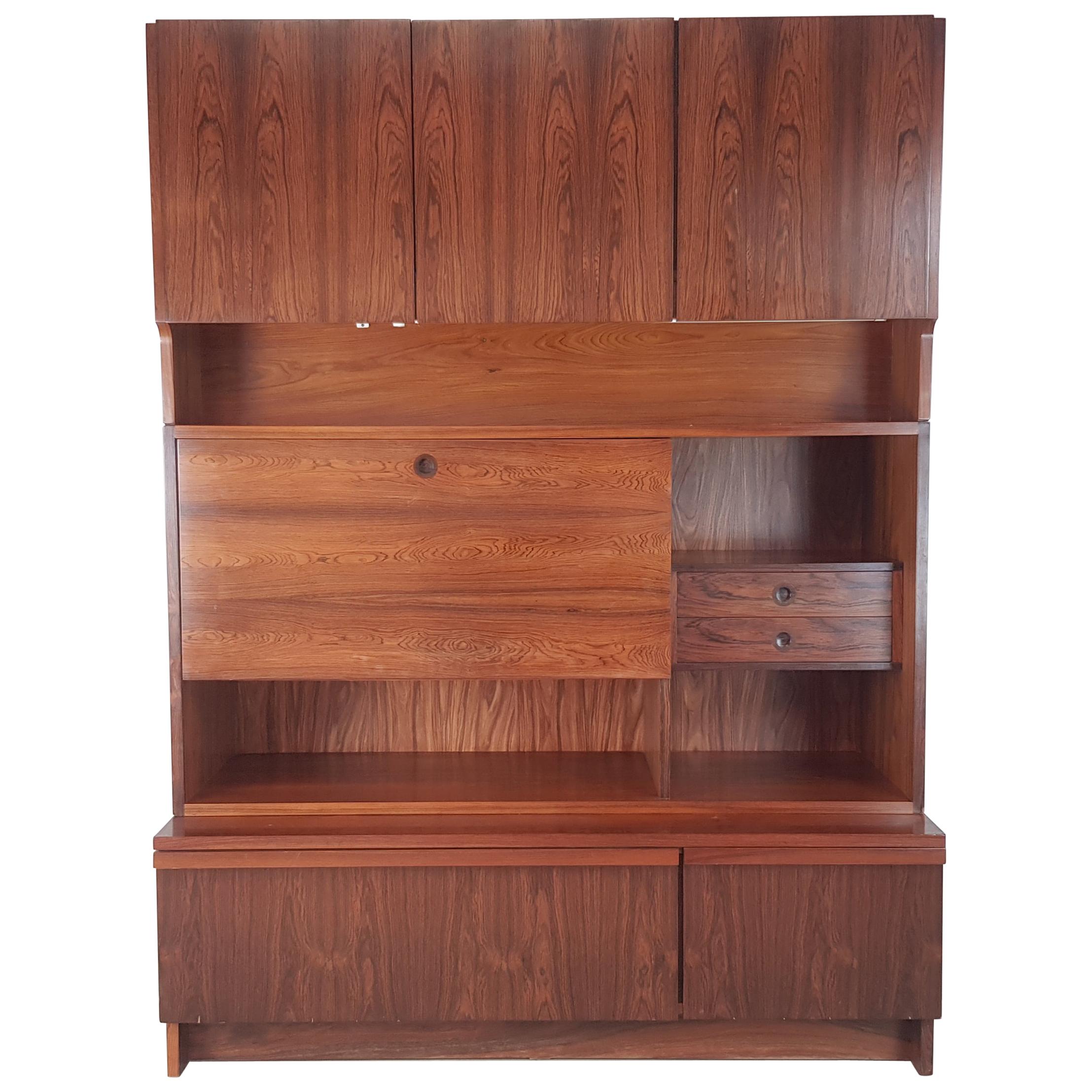 Vintage 1960s Rosewood Wall Unit by Robert Heritage for Archie Shine For Sale