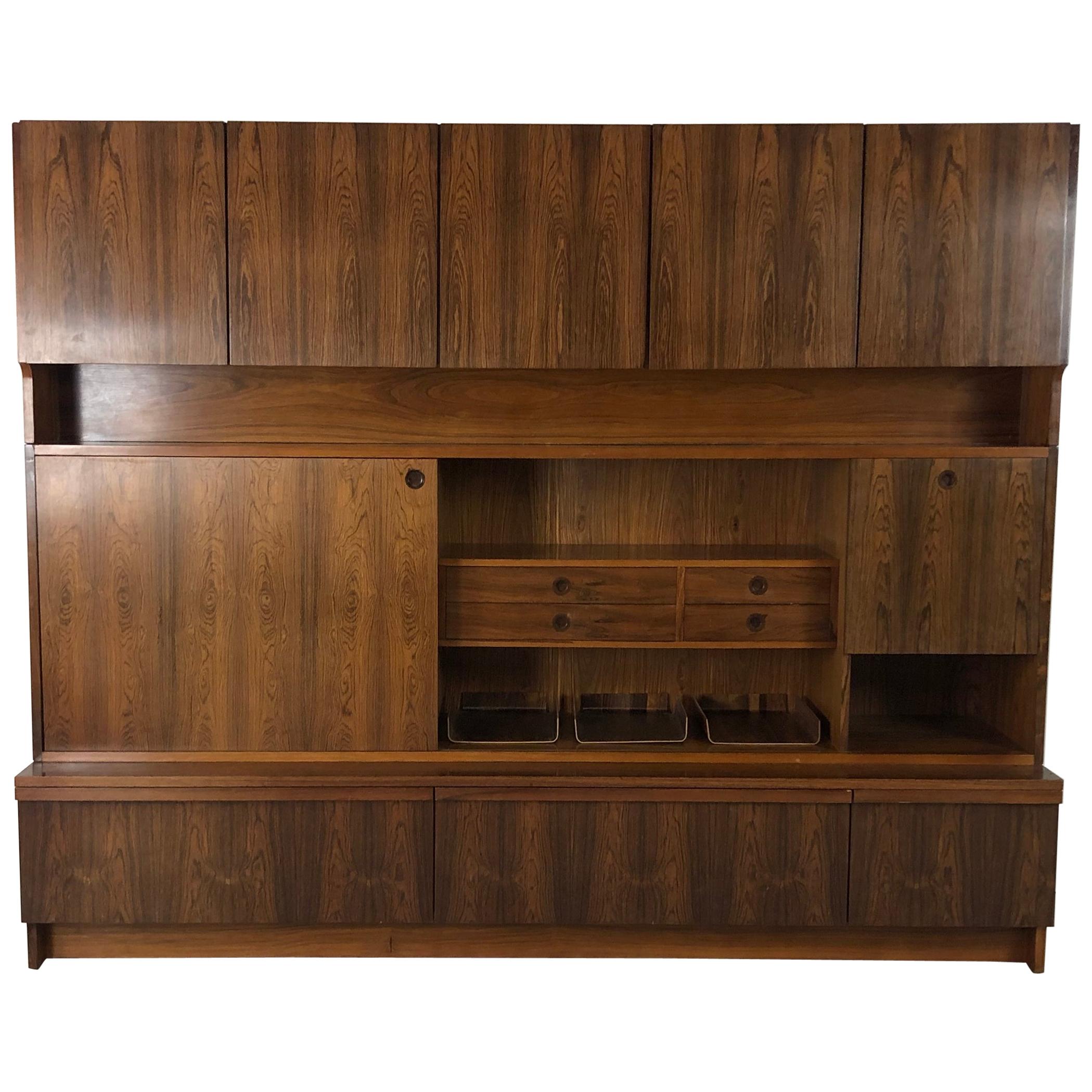 Vintage 1960s Rosewood Wall Unit by Robert Heritage for Archie Shine For Sale