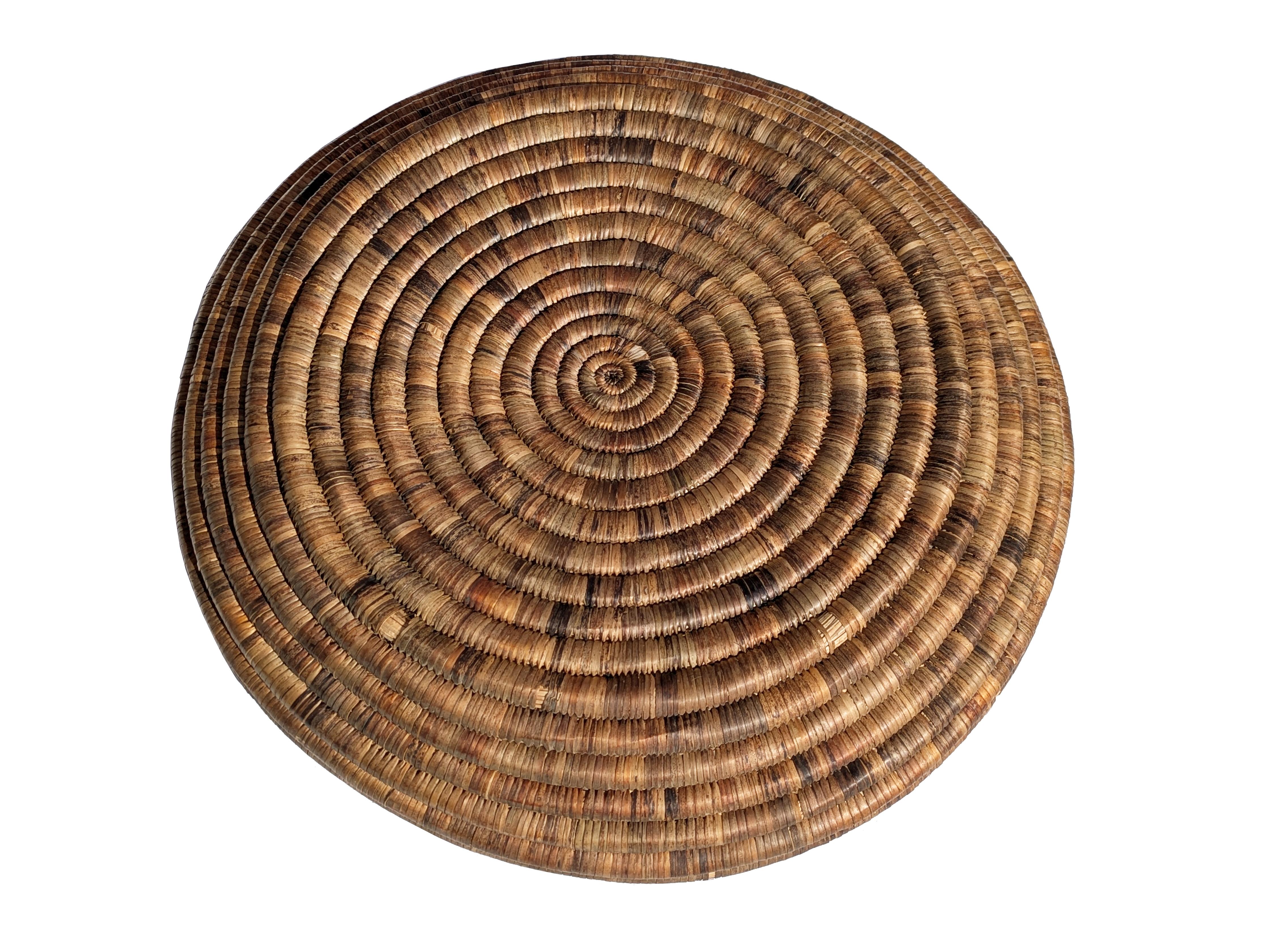 Panier de rangement mural rond en osier/étrangleur vintage des années 1960 en vente 4