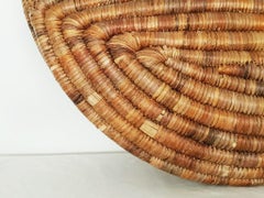 Vintage 1960s Round Wicker/Straw Wall Storage Basket