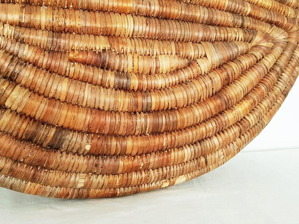 Panier de rangement mural rond en osier/étrangleur vintage des années 1960 Bon état - En vente à Varese, Lombardia
