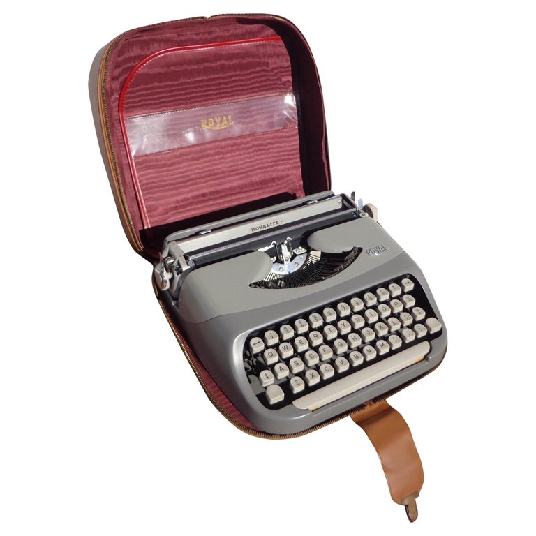 Vintage 1960's Royalite Portable Typewriter with Case at 1stDibs