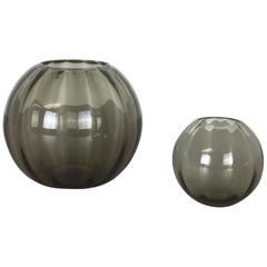 Vintage 1960s Set of 2 Ball Vases Turmaline by Wilhelm Wagenfeld for WMF Germany