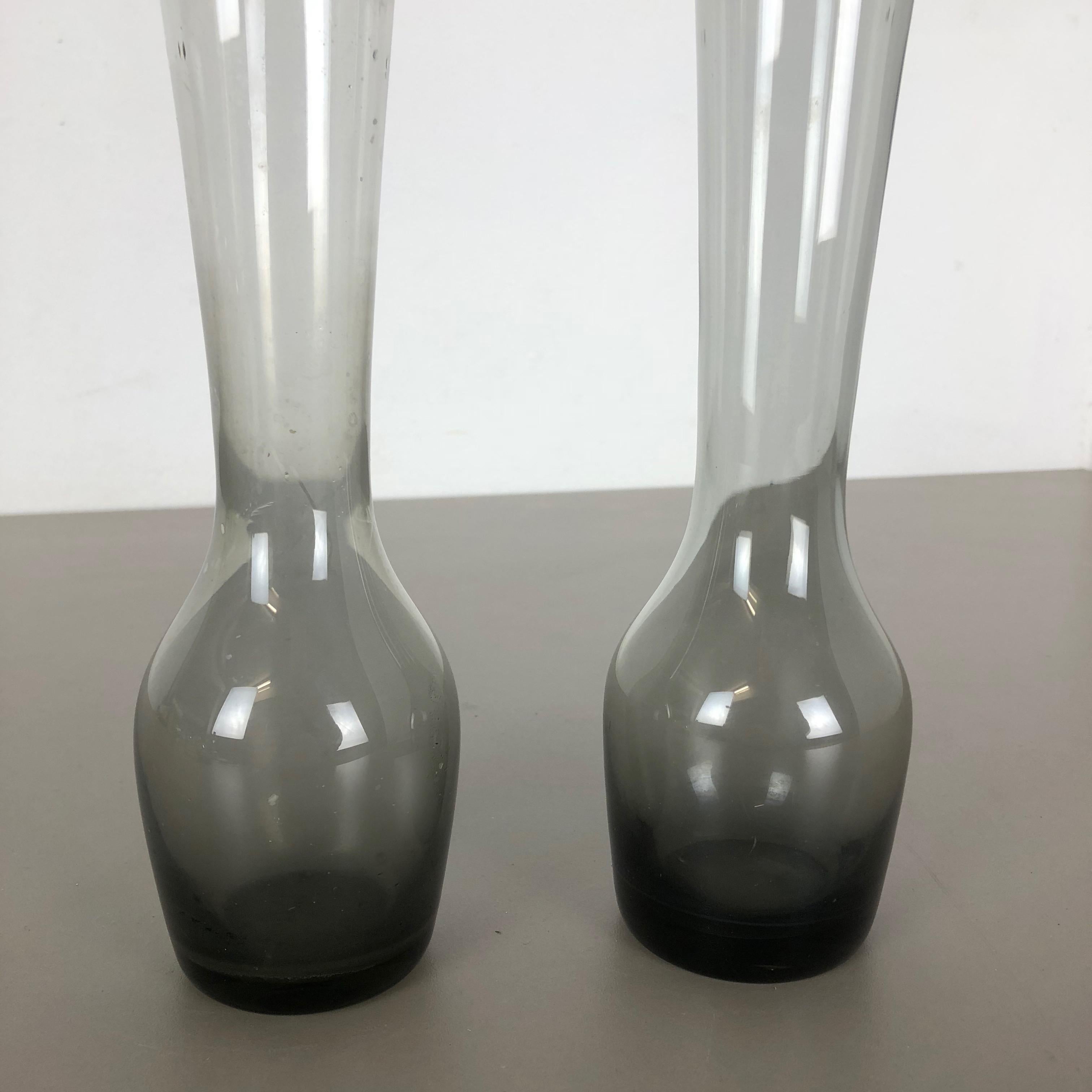 Vintage 1960s Set of 2 Turmalin Vases by Wilhelm Wagenfeld for WMF, Germany For Sale 4