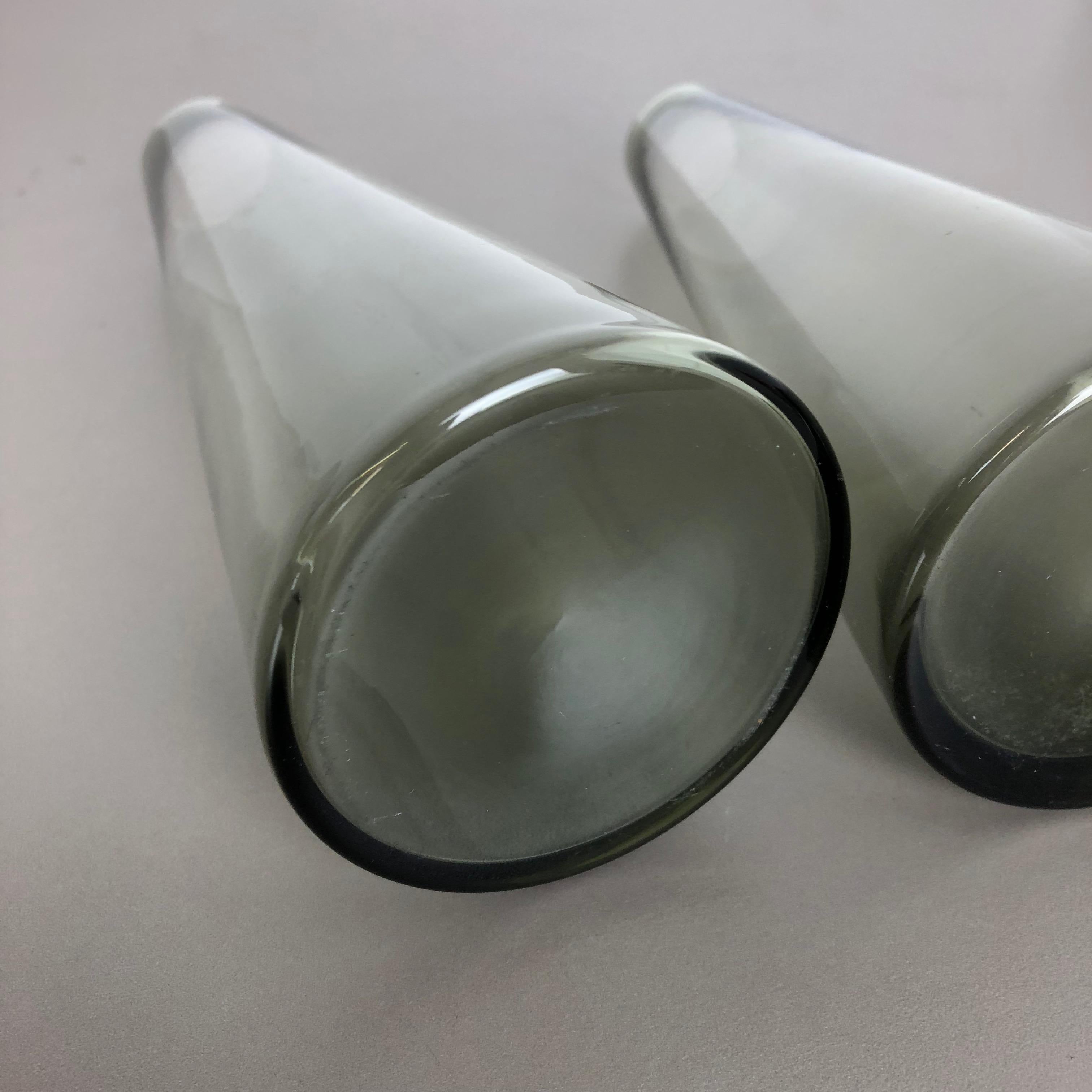 Vintage 1960s Set of 2 Turmalin Vases by Wilhelm Wagenfeld for WMF, Germany For Sale 5