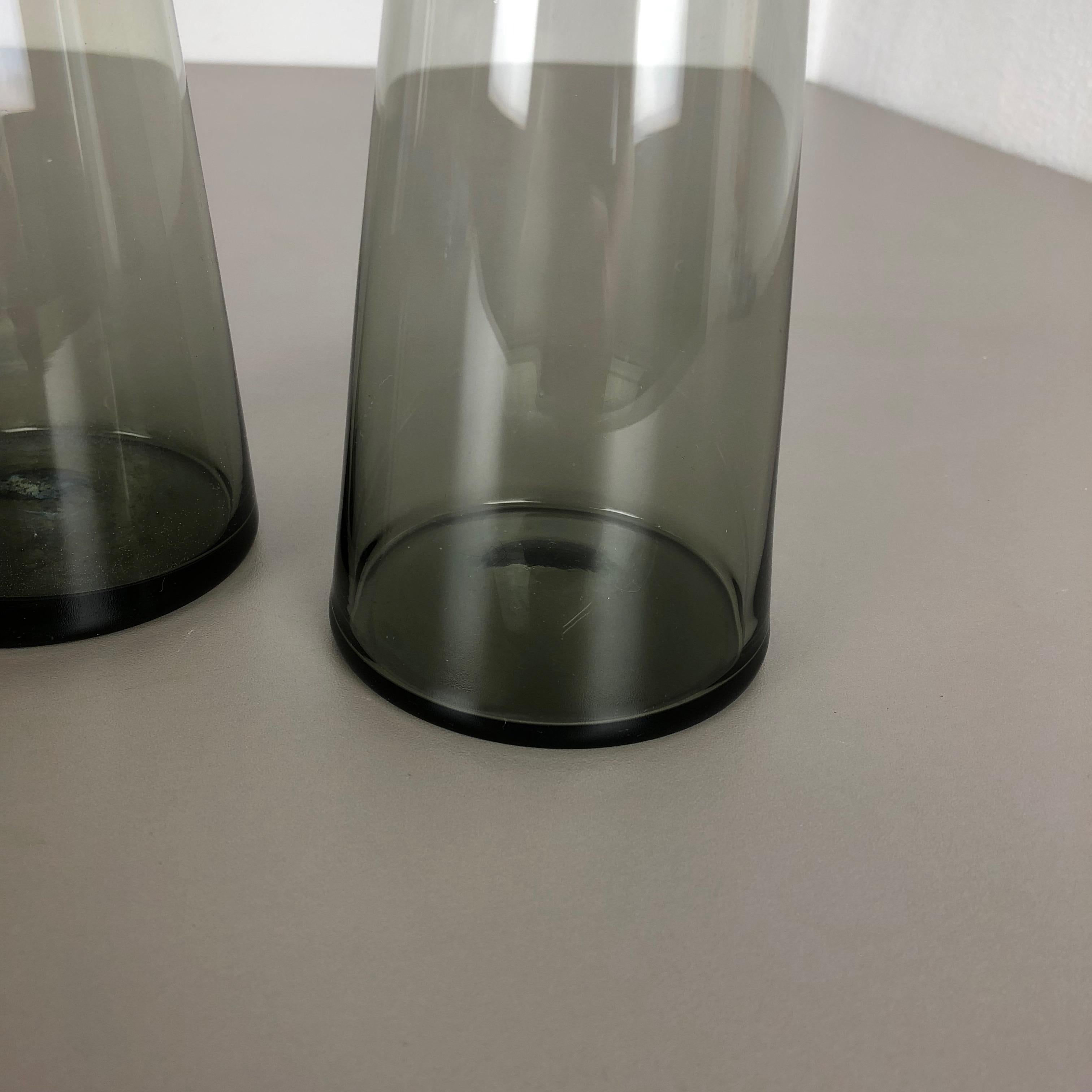 Vintage 1960s Set of 2 Turmalin Vases by Wilhelm Wagenfeld for WMF, Germany For Sale 6