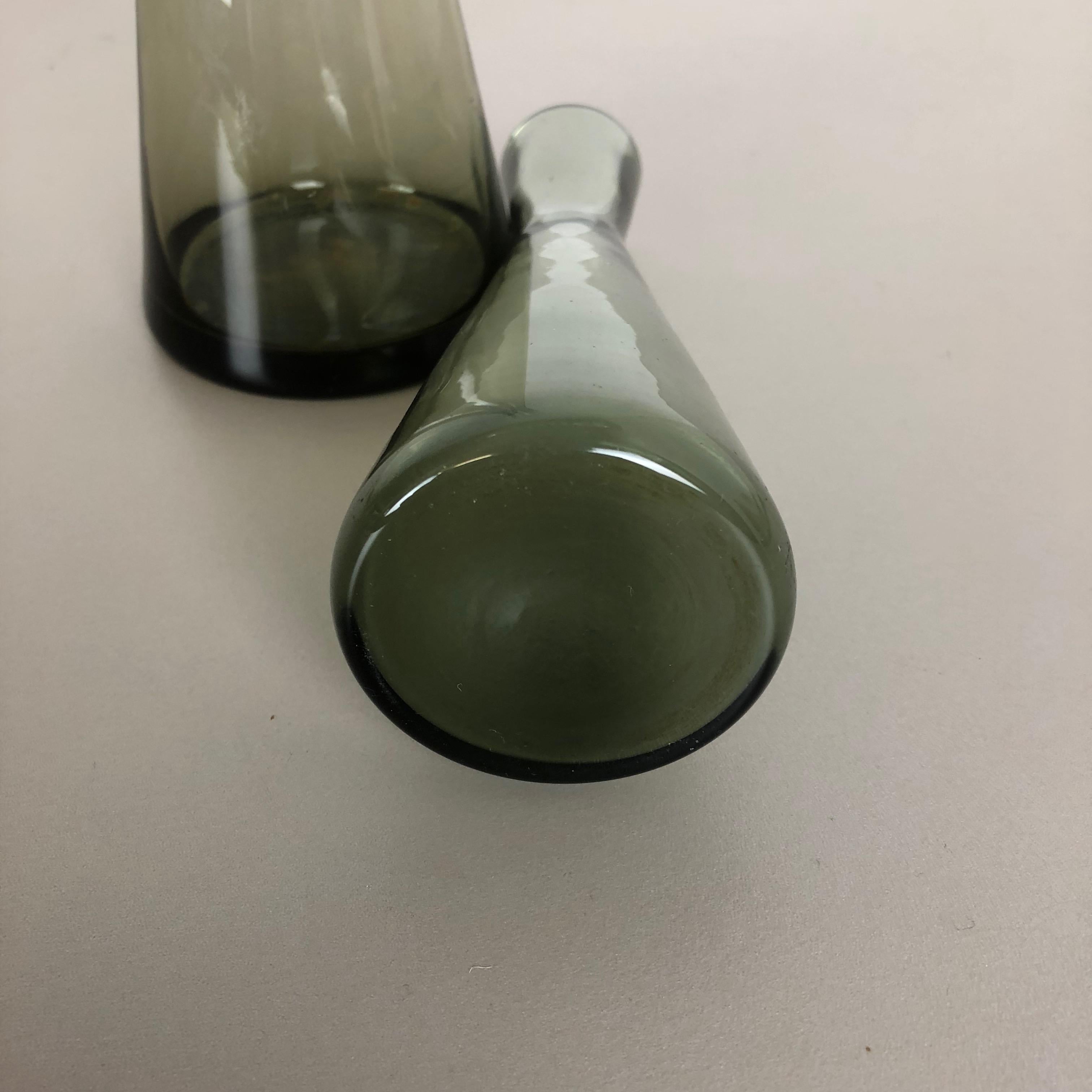 Vintage 1960s Set of 2 Turmalin Vases by Wilhelm Wagenfeld for WMF, Germany For Sale 7
