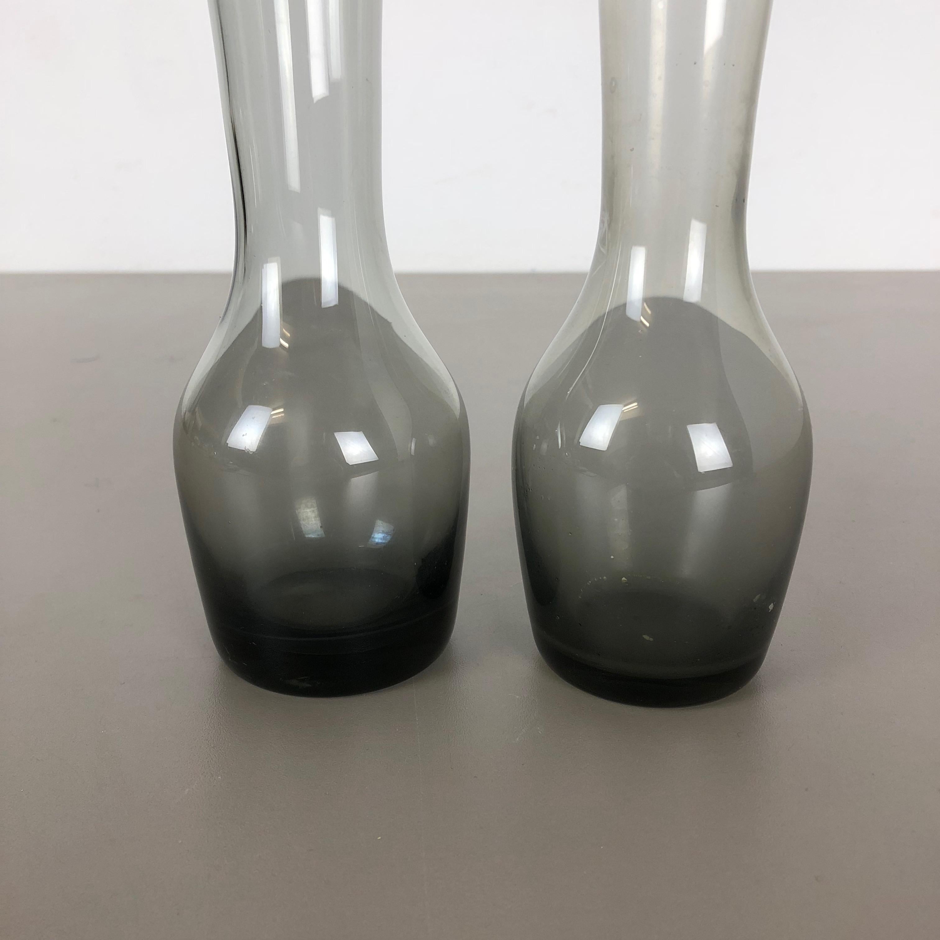 Vintage 1960s Set of 2 Turmalin Vases by Wilhelm Wagenfeld for WMF, Germany For Sale 11