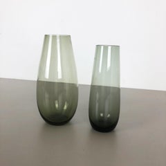 Vintage 1960s Set of 2 Turmalin Vases by Wilhelm Wagenfeld for WMF:: Germany