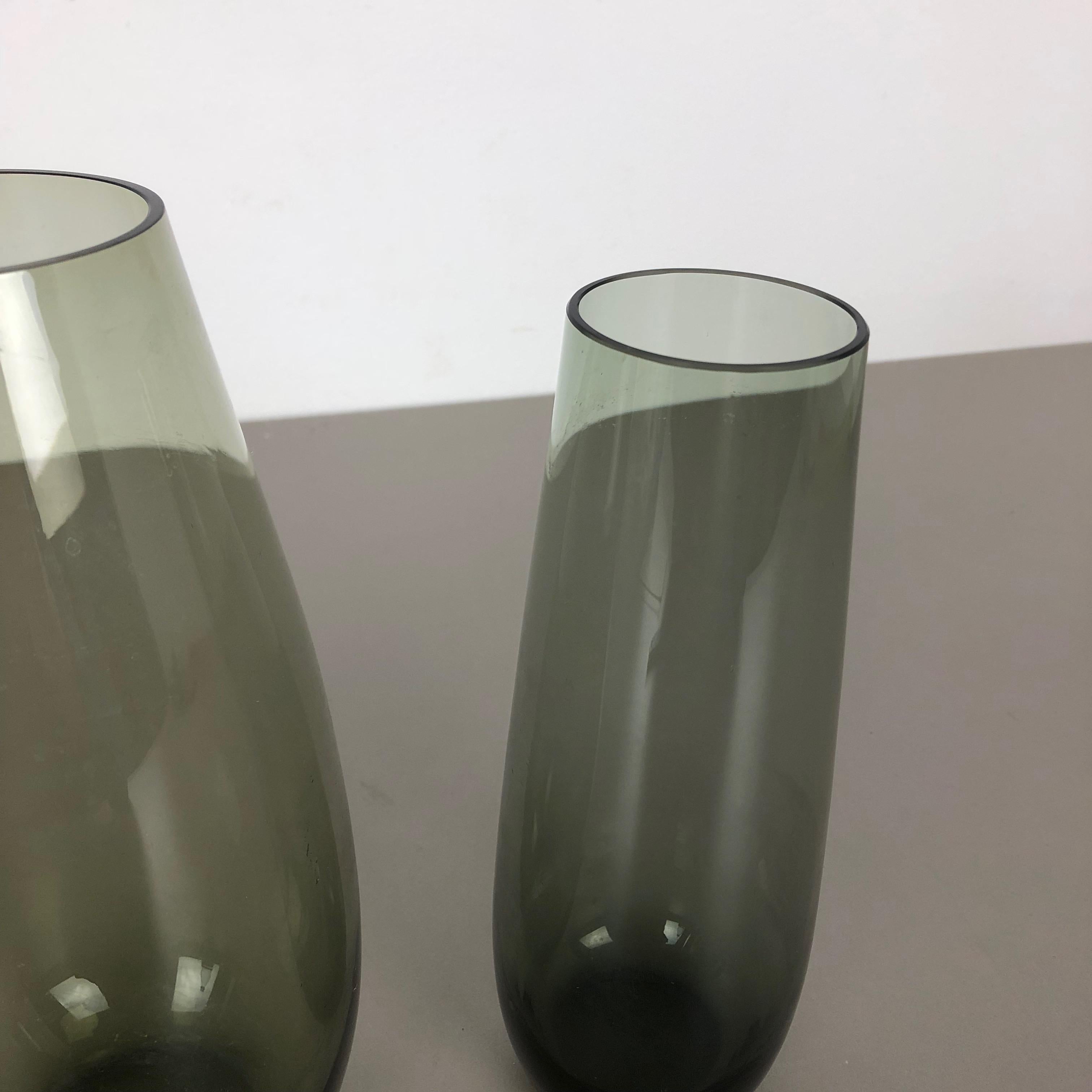 Mid-Century Modern Vintage 1960s Set of 2 Turmalin Vases by Wilhelm Wagenfeld for WMF:: Germany en vente