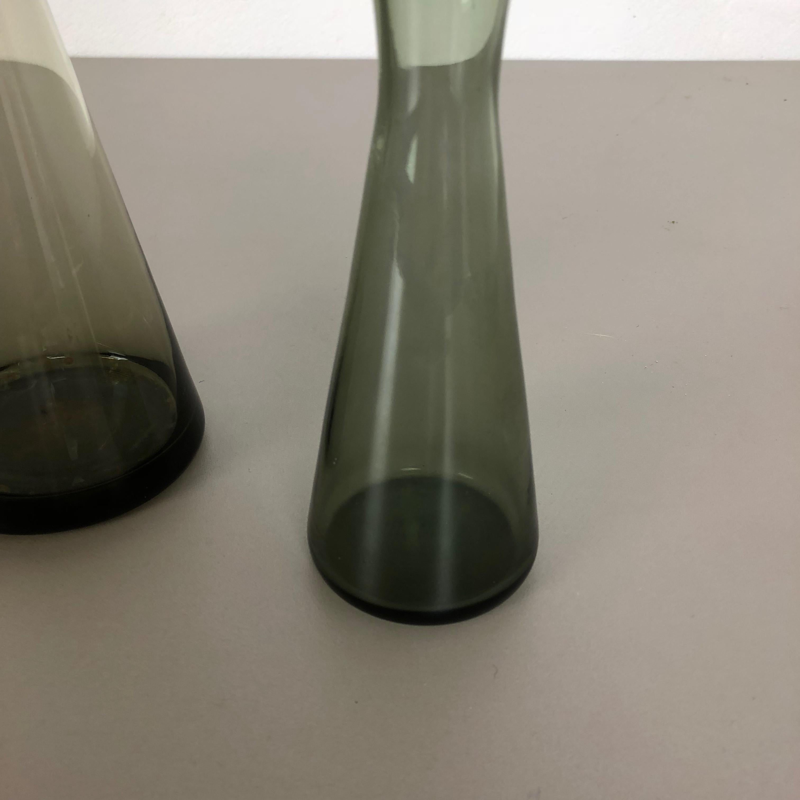 Ensemble de 2 vases en turmalin vintage des années 1960 par Wilhelm Wagenfeld pour WMF, Allemagne en vente 1