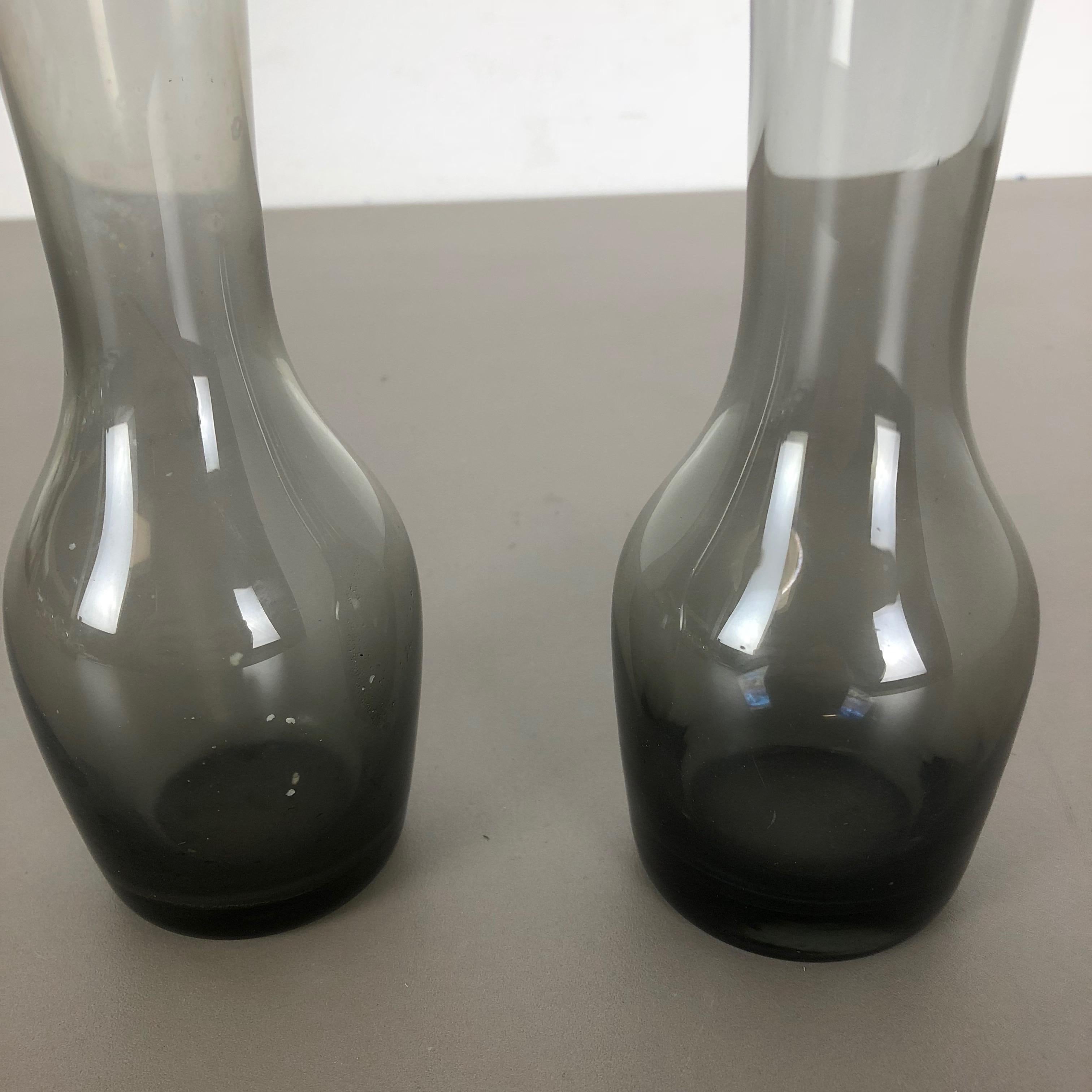 Vintage 1960s Set of 2 Turmalin Vases by Wilhelm Wagenfeld for WMF, Germany For Sale 2