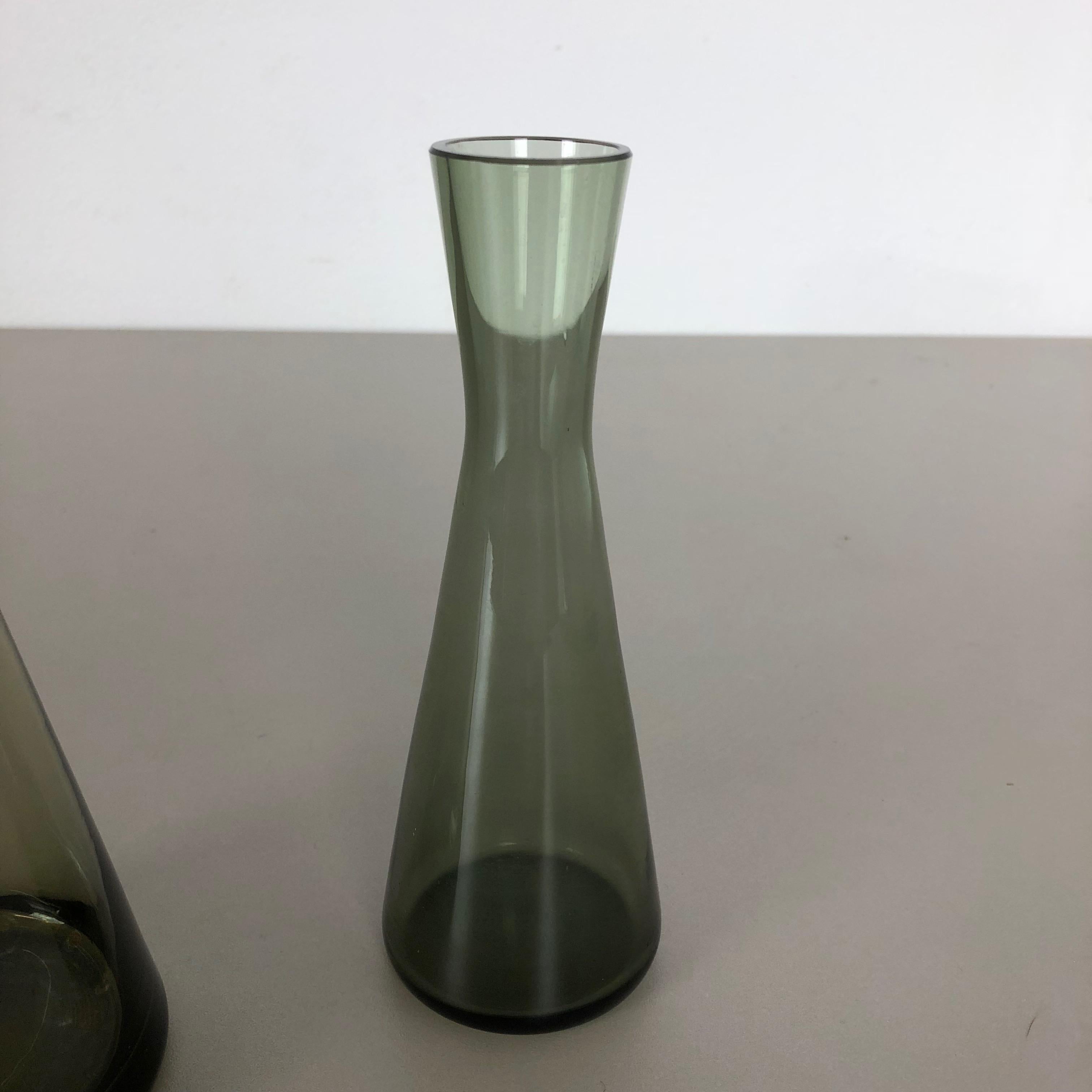 Vintage 1960s Set of 2 Turmalin Vases by Wilhelm Wagenfeld for WMF, Germany For Sale 3