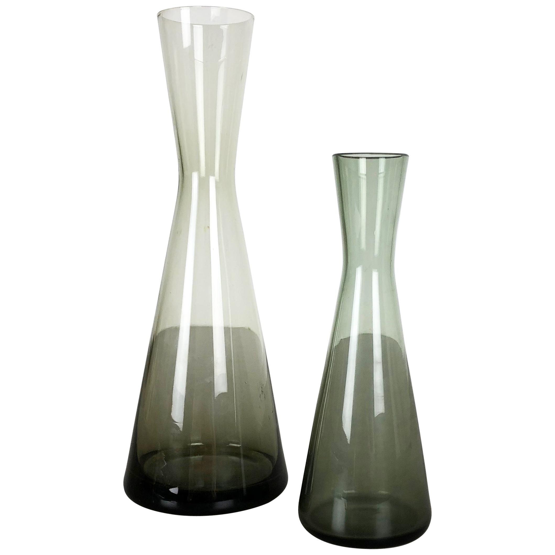 Vintage 1960s Set of 2 Turmalin Vases by Wilhelm Wagenfeld for WMF, Germany For Sale