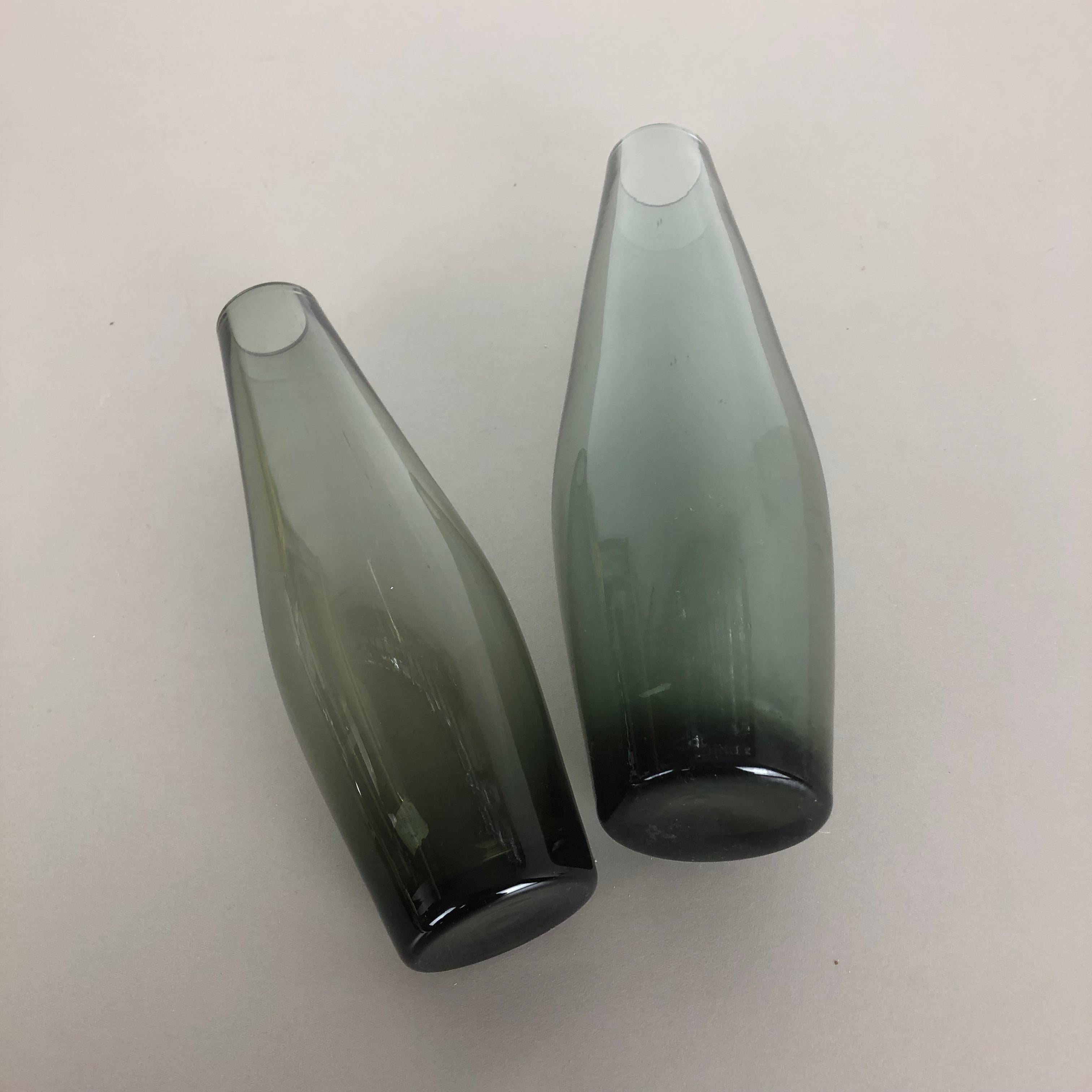Vintage 1960s Set of 2 Turmaline Vases by Wilhelm Wagenfeld for WMF, Germany For Sale 2