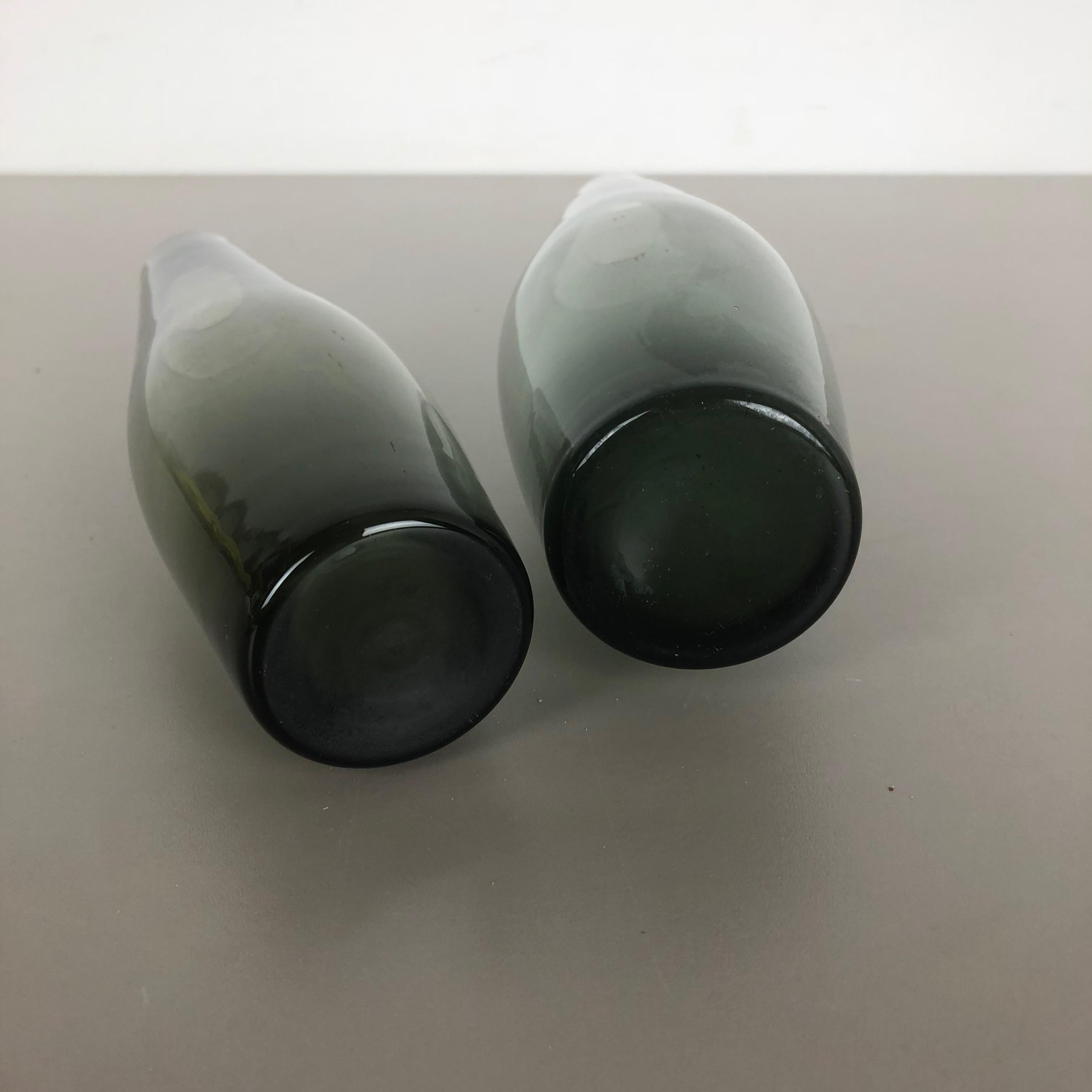 Vintage 1960s Set of 2 Turmaline Vases by Wilhelm Wagenfeld for WMF, Germany For Sale 3