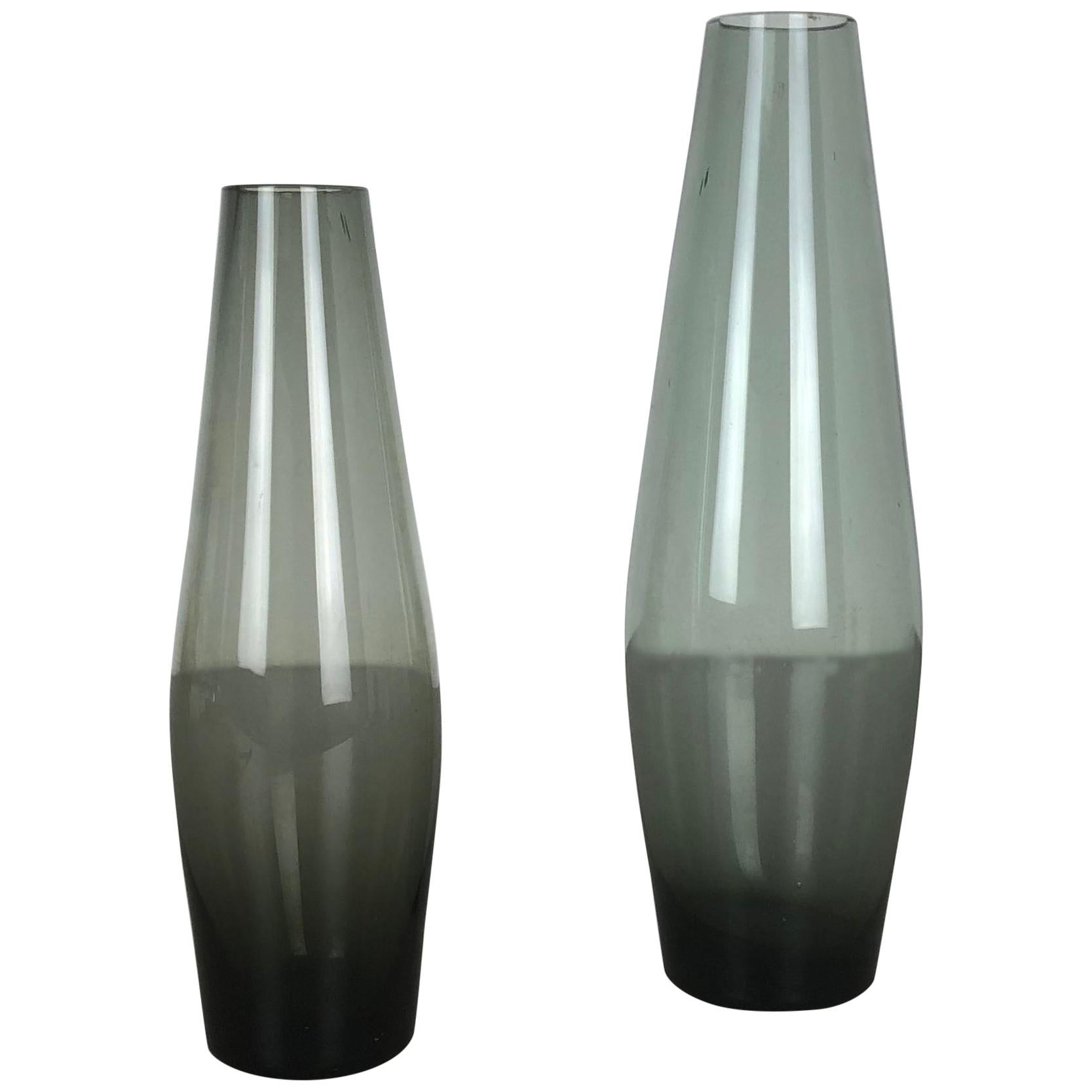Vintage 1960s Set of 2 Turmaline Vases by Wilhelm Wagenfeld for WMF, Germany