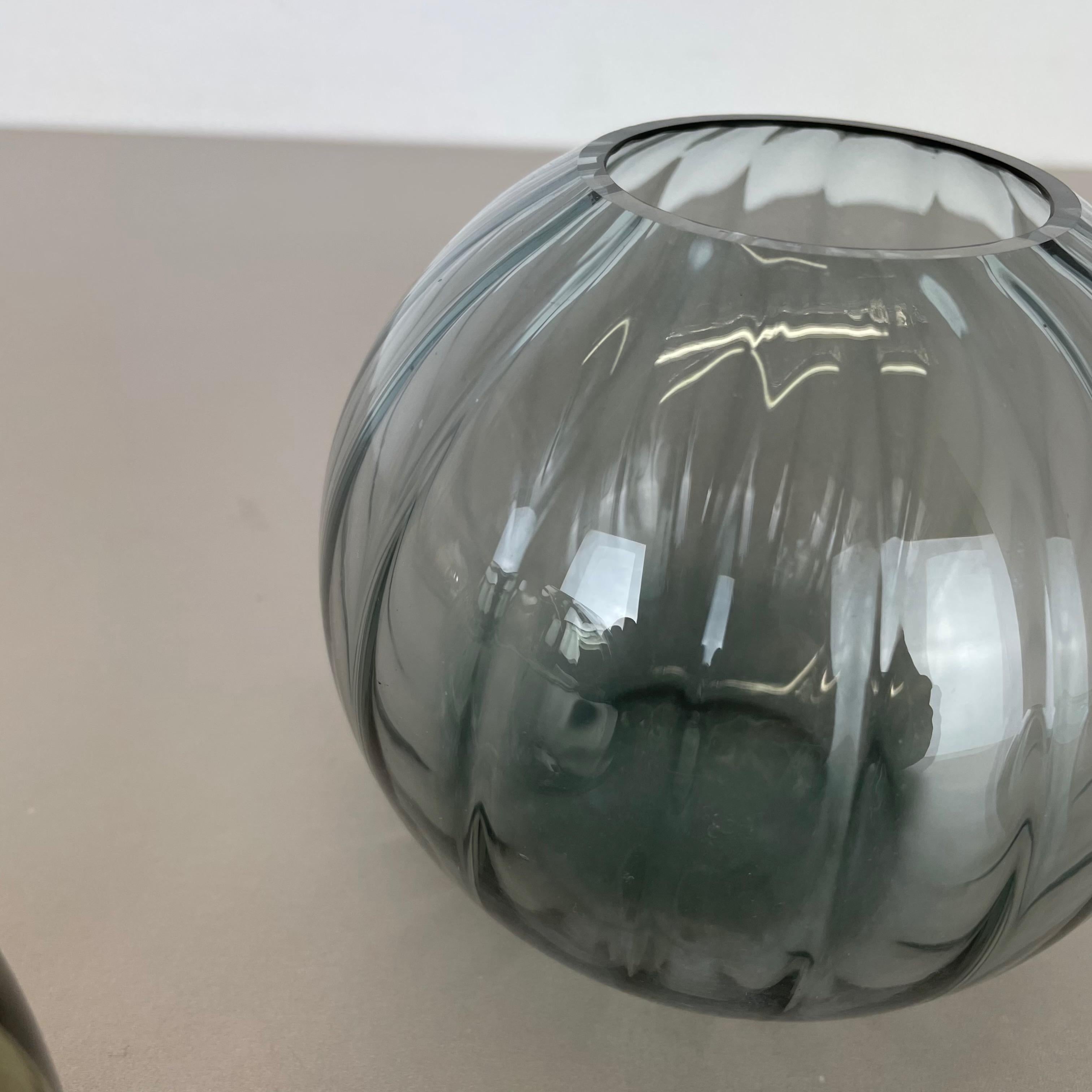 Ensemble de 3 vases à boules en turmaline vintage des années 1960 par Wilhelm Wagenfeld pour WMF Allemagne en vente 6