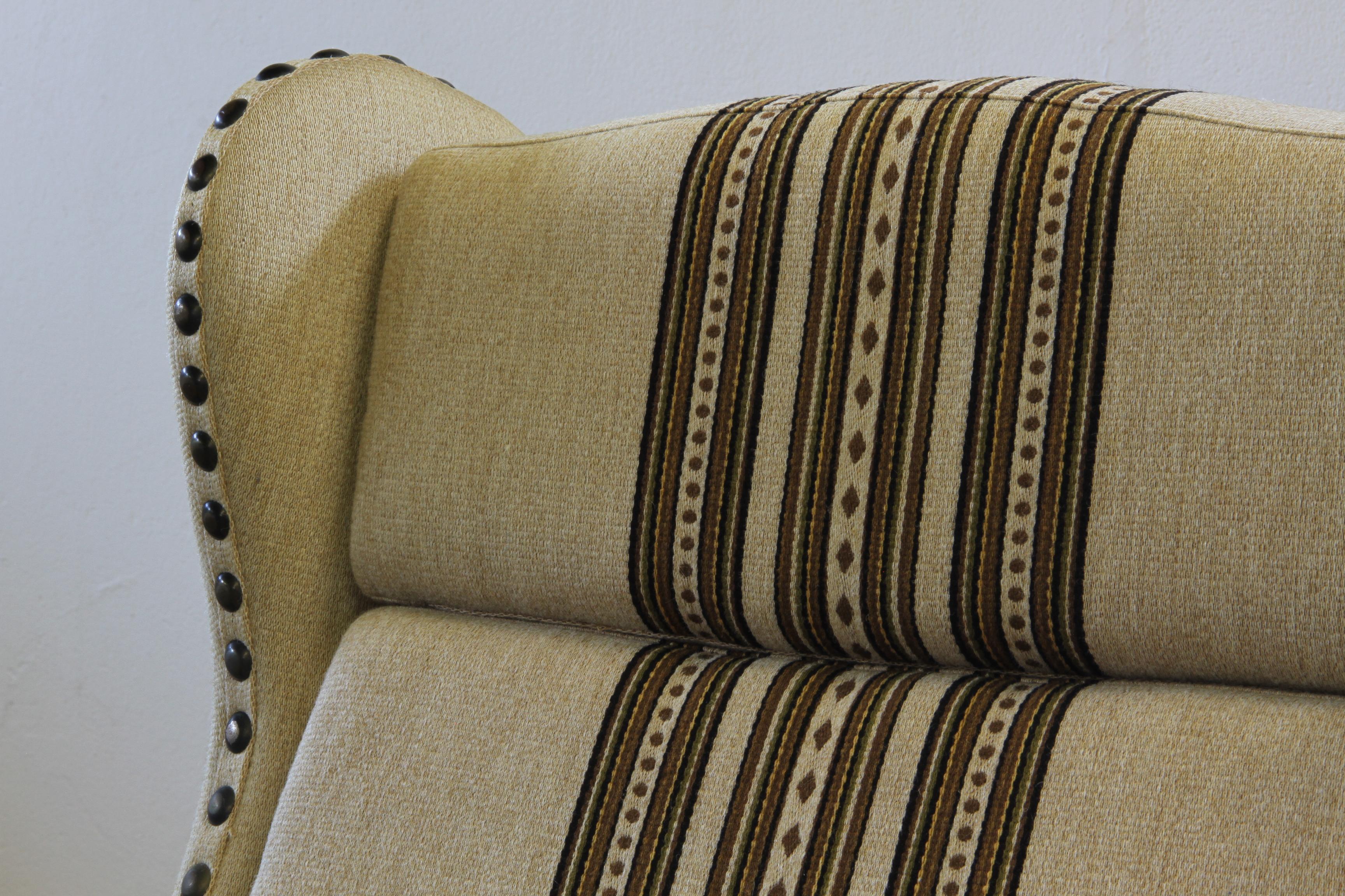 Vintage 1960s set of Low & High Back Lounge Chair Oak, Style of Henning Kjærnulf en vente 13