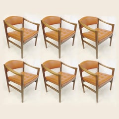 Vintage 1960s Set of Six Mid-Century Modern Dining Chairs by Monarch Furniture