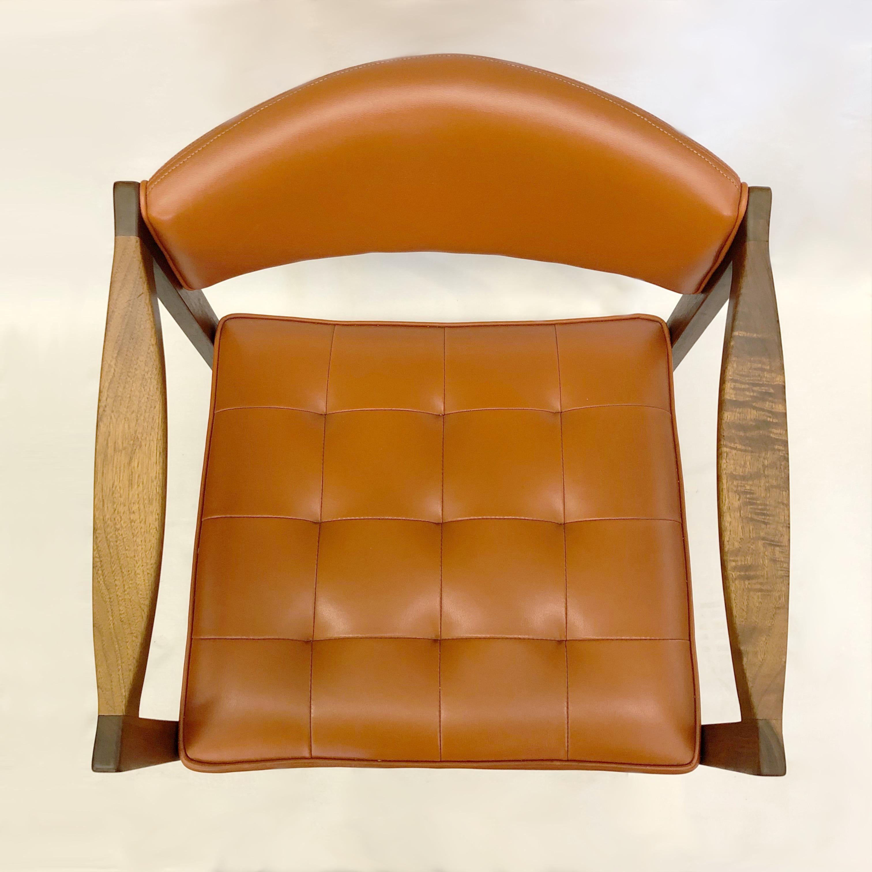 Oiled Vintage 1960s Set of Six Mid-Century Modern Dining Chairs by Monarch Furniture