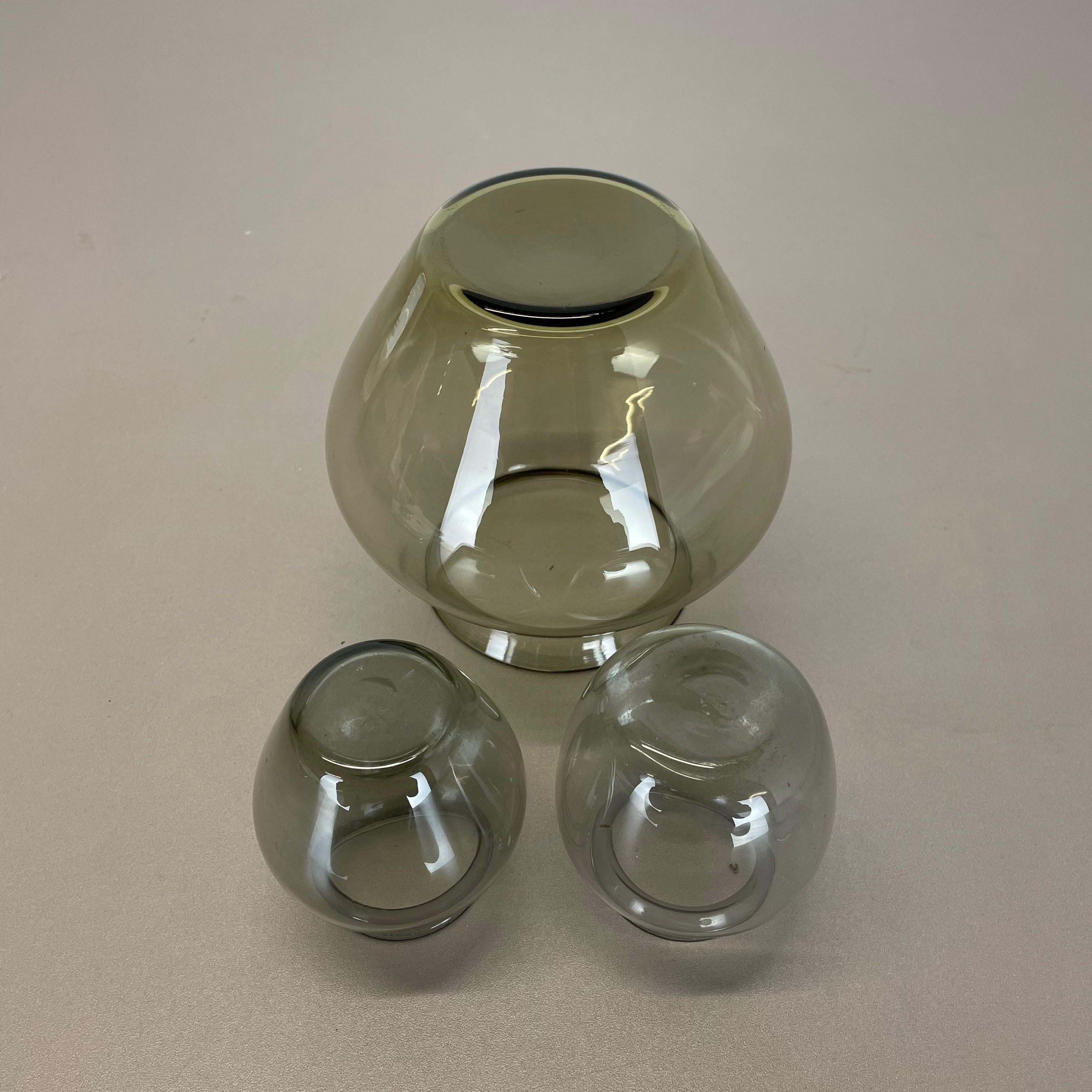 Vintage 1960s Set of Three Turmalin Vases by Wilhelm Wagenfeld for WMF, Germany For Sale 7