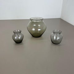 Vintage 1960s Set of Three Turmalin Vases by Wilhelm Wagenfeld for WMF, Germany