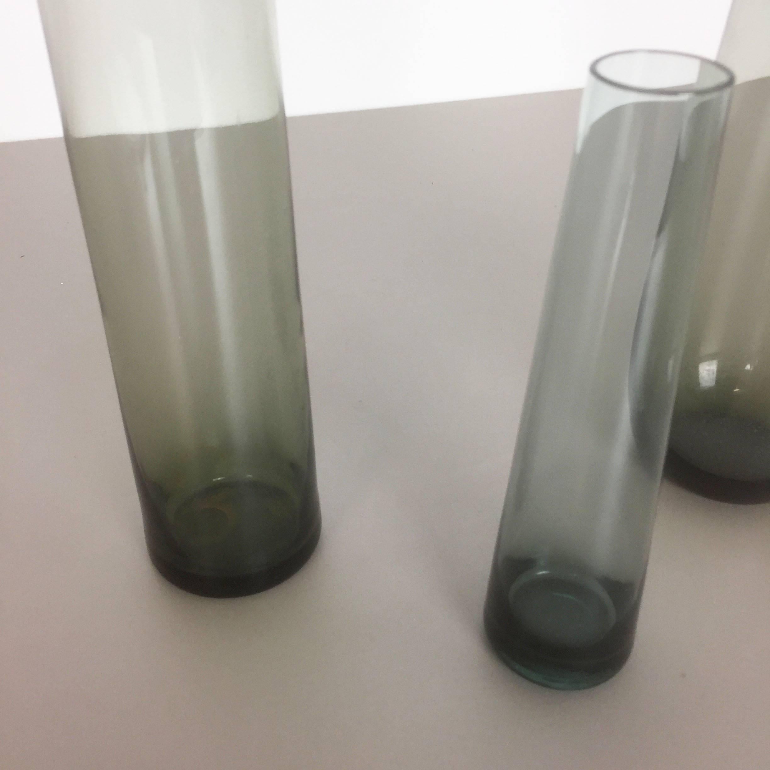 Vintage 1960s Set of Three Turmalin Vases by Wilhelm Wagenfeld for WMF, Germany In Good Condition For Sale In Kirchlengern, DE