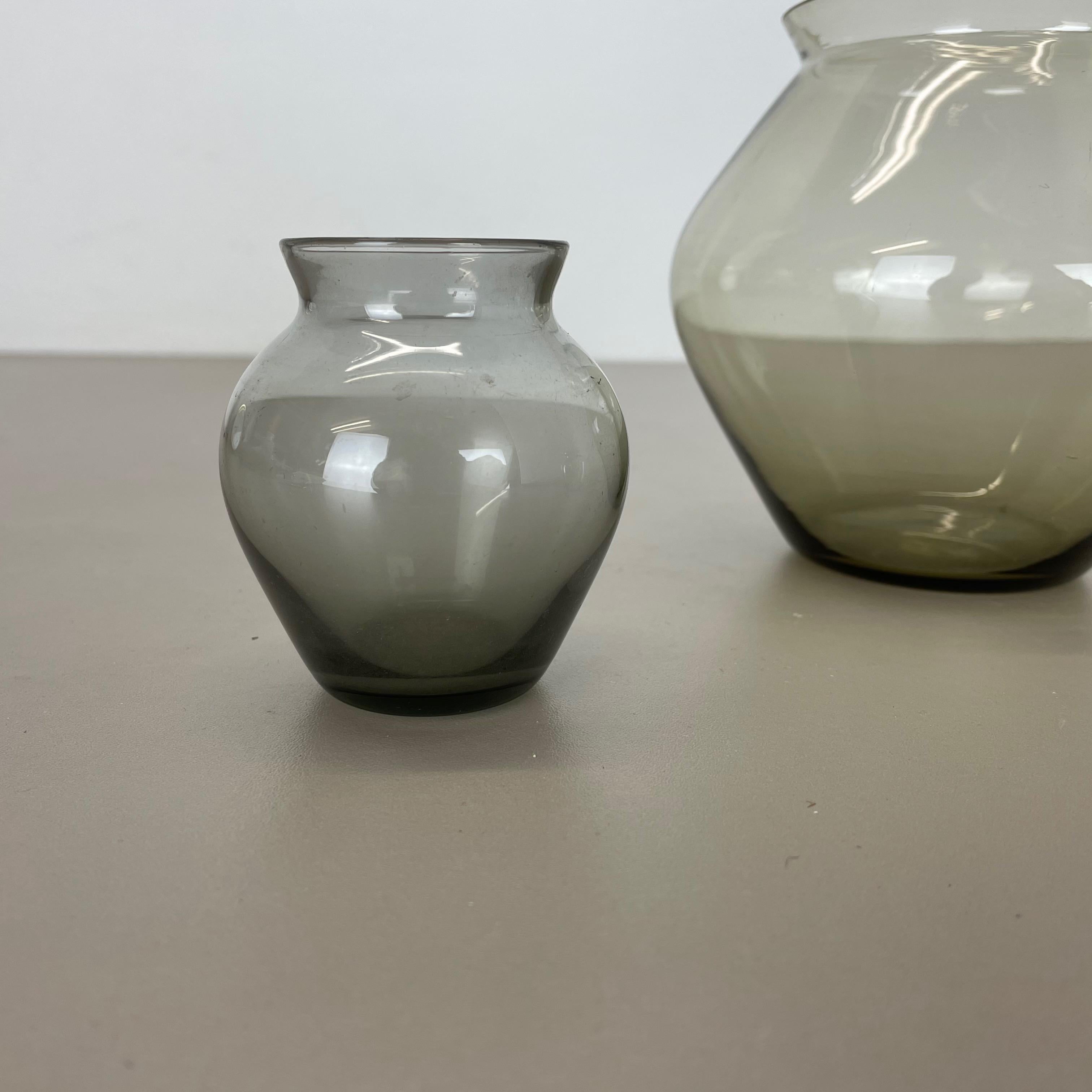 20ième siècle Ensemble de trois vases en turmalin vintage des années 1960 par Wilhelm Wagenfeld pour WMF, Allemagne en vente