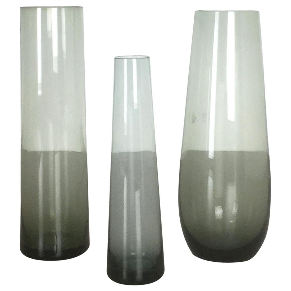 Ensemble de trois vases en turmalin vintage des années 1960 par Wilhelm Wagenfeld pour WMF, Allemagne