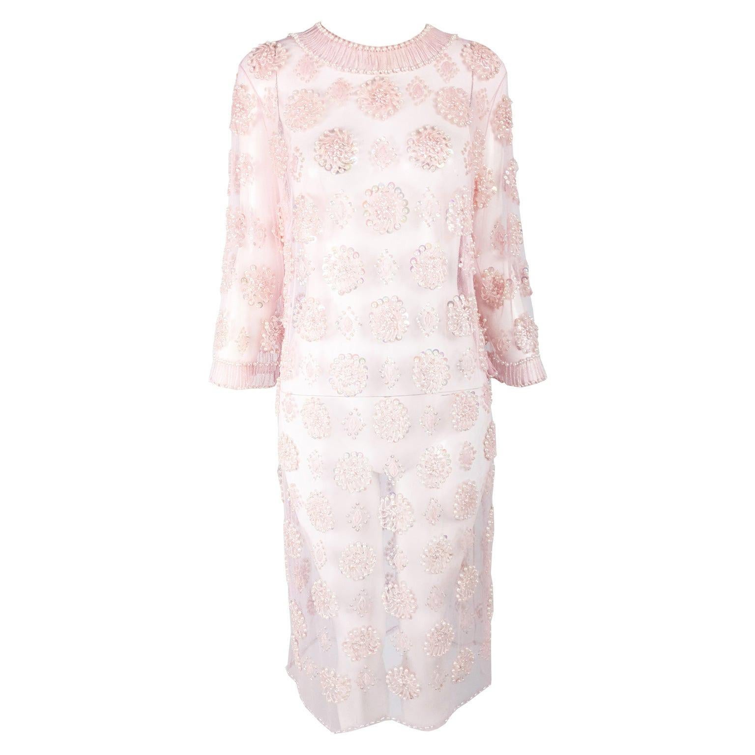 1940S Oyster Grey Acetate Satin Draped Evening Gown With Back Bustle