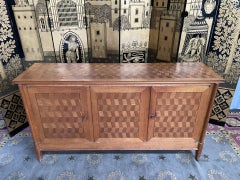 Vintage 1960s Sideboard in Oak and Oak Marquetry