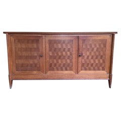 Vintage 1960s Sideboard in Oak and Oak Marquetry