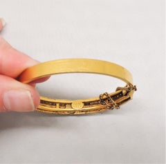 Vintage 1960s Signed Pauline Rader Cabochon Faux-Turquoise Cuff Bracelet