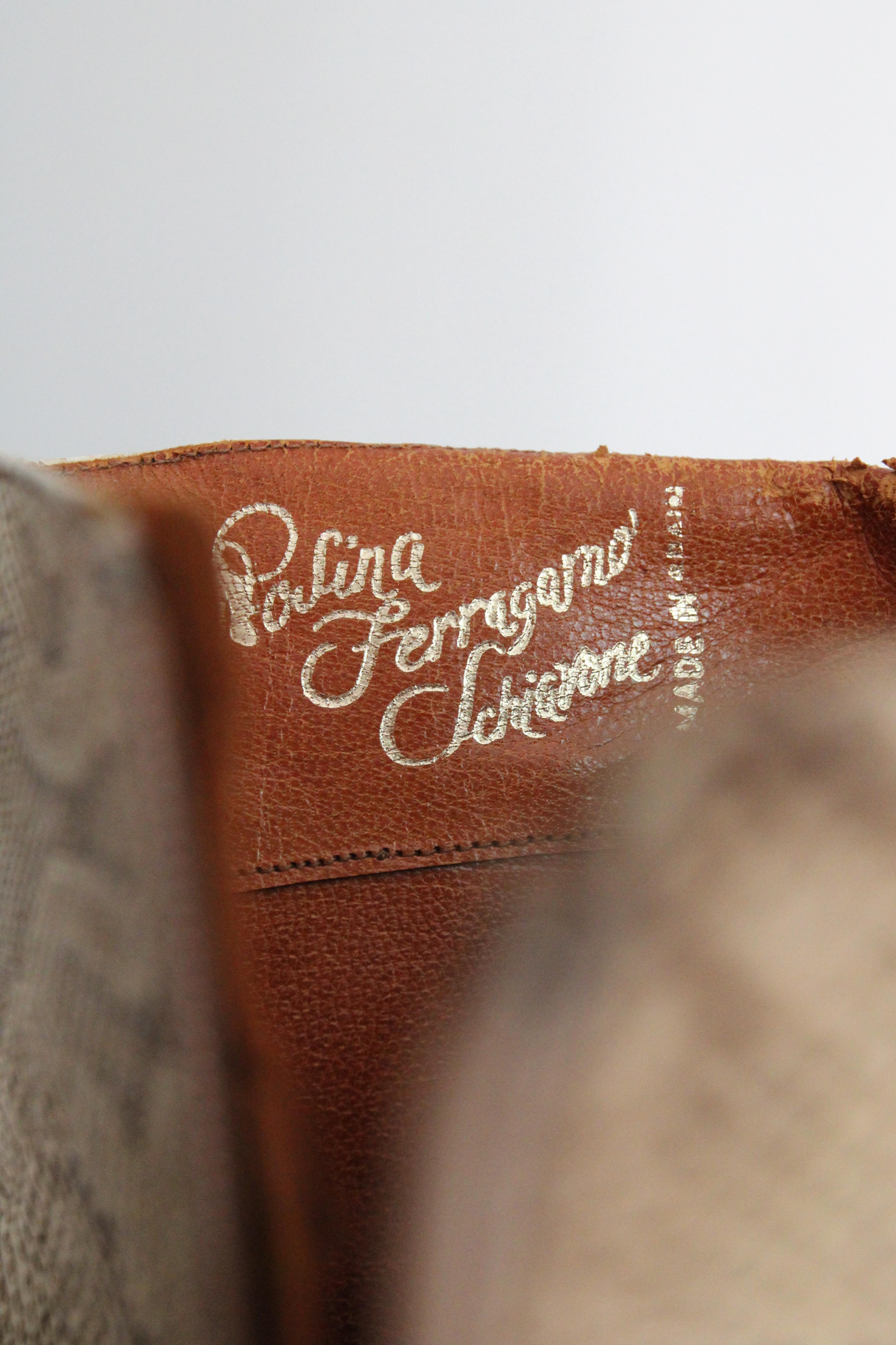 Vintage anni '60 Stivali in pelle di serpente Rosina Ferragamo Schiavone UK 4 US 6 EU 37 in vendita 5